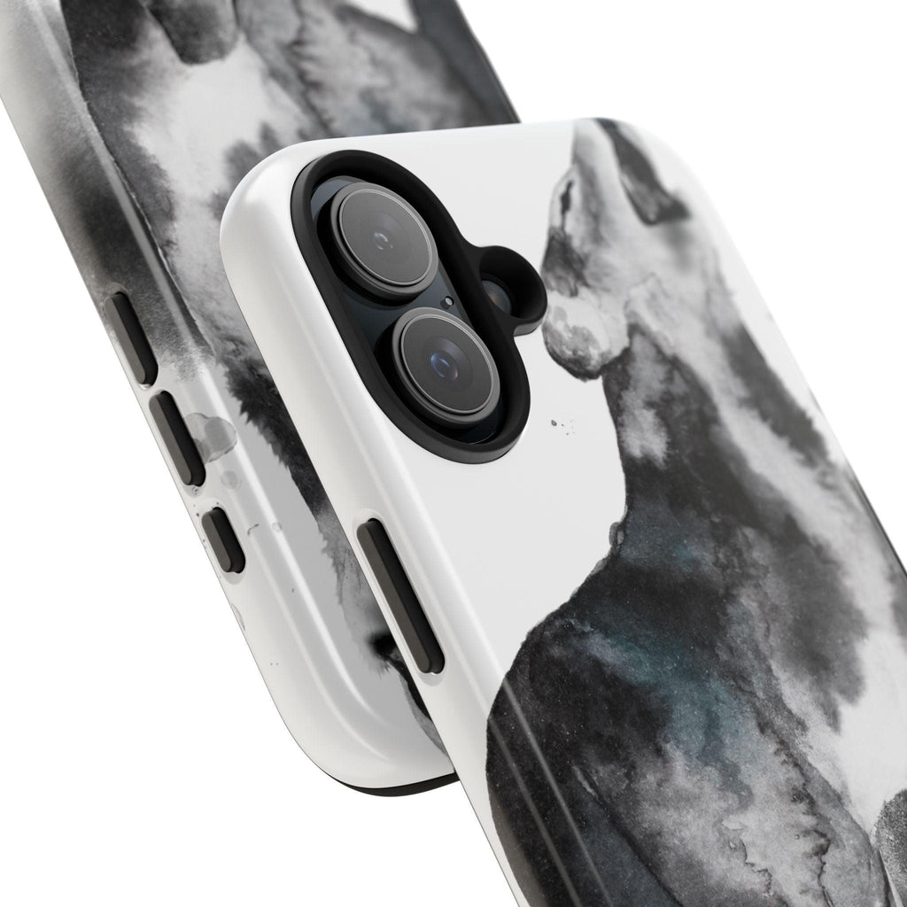 Black and White Dog Printed Tough Phone Cases