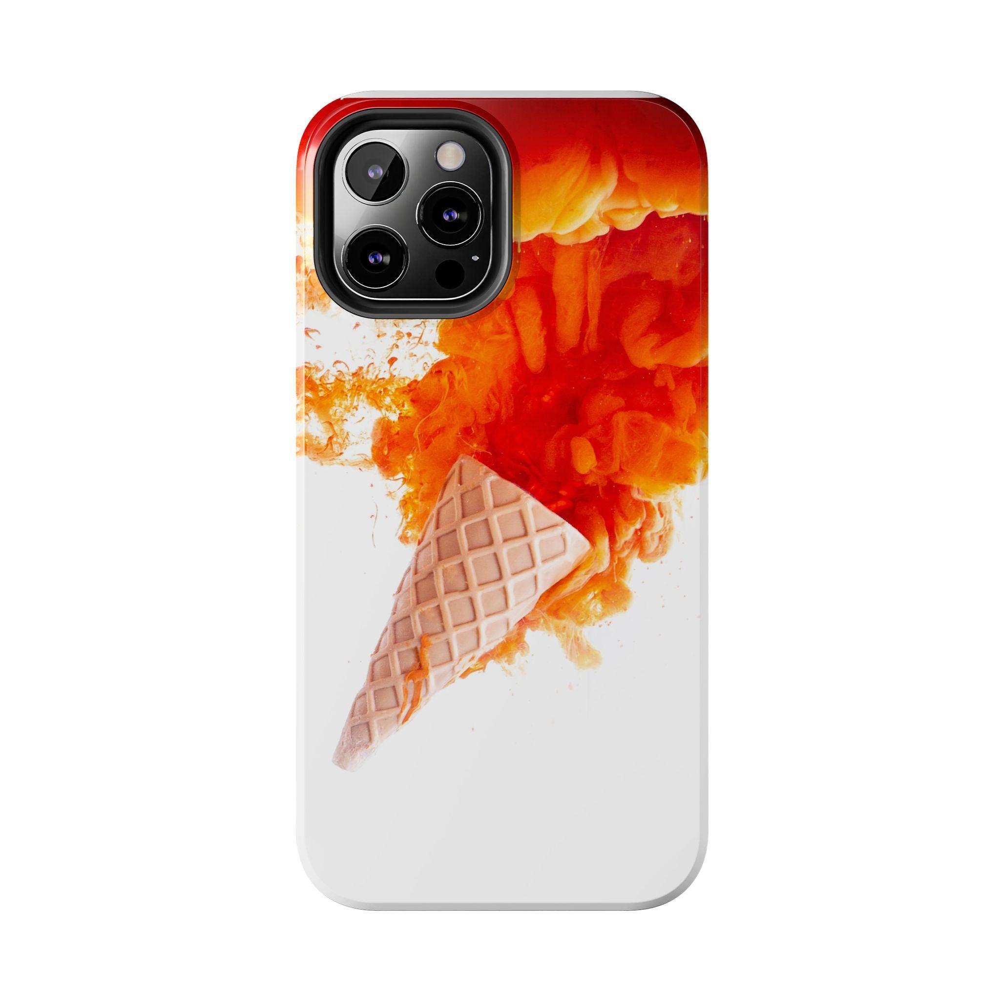 Ice Cream With Flame Of Colors Tough Phone Cases