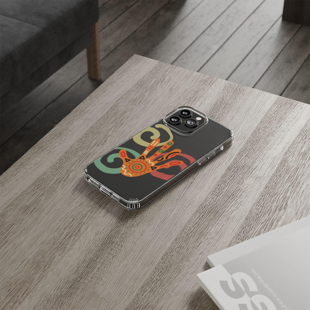 Clear Cases Colorful Hand Print design