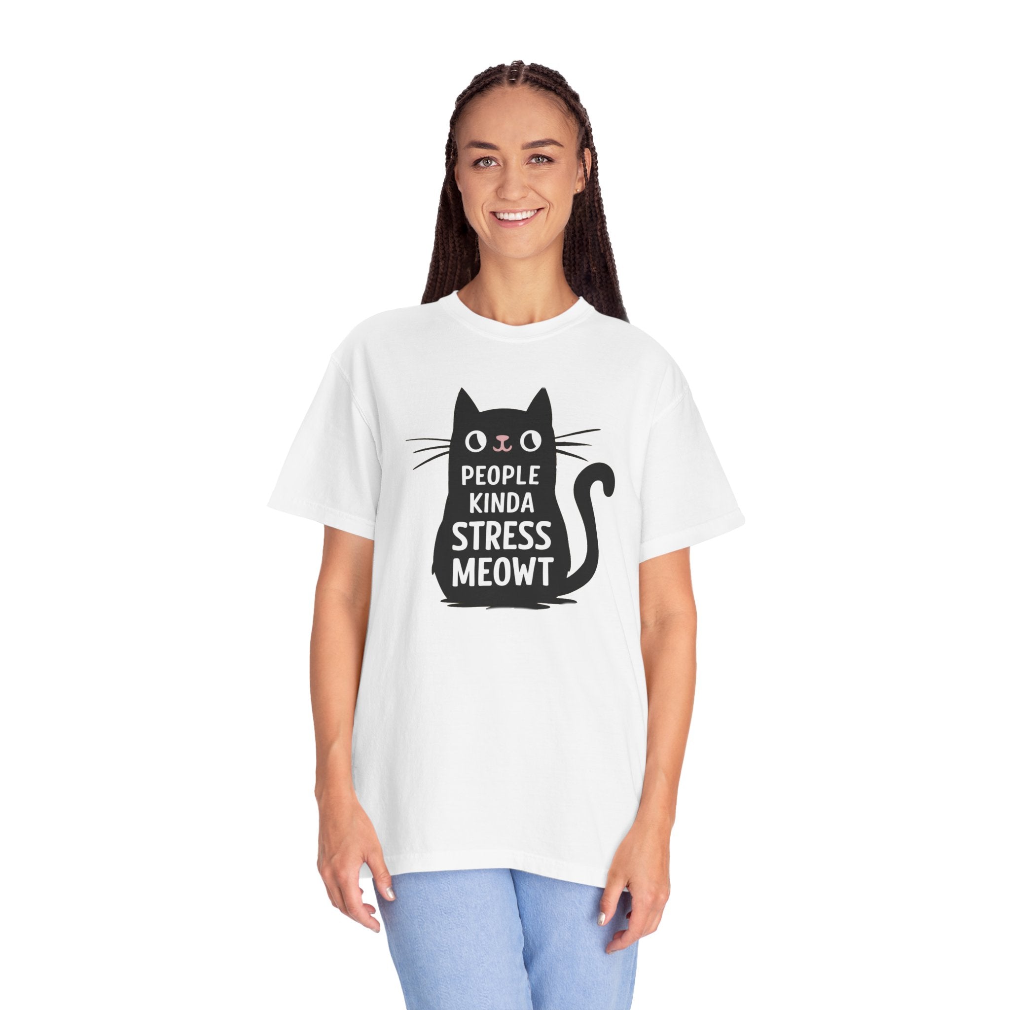 Cat Tee - I Speak 4 Languages Kinda Stress Meowt Cotton - DipaliZ