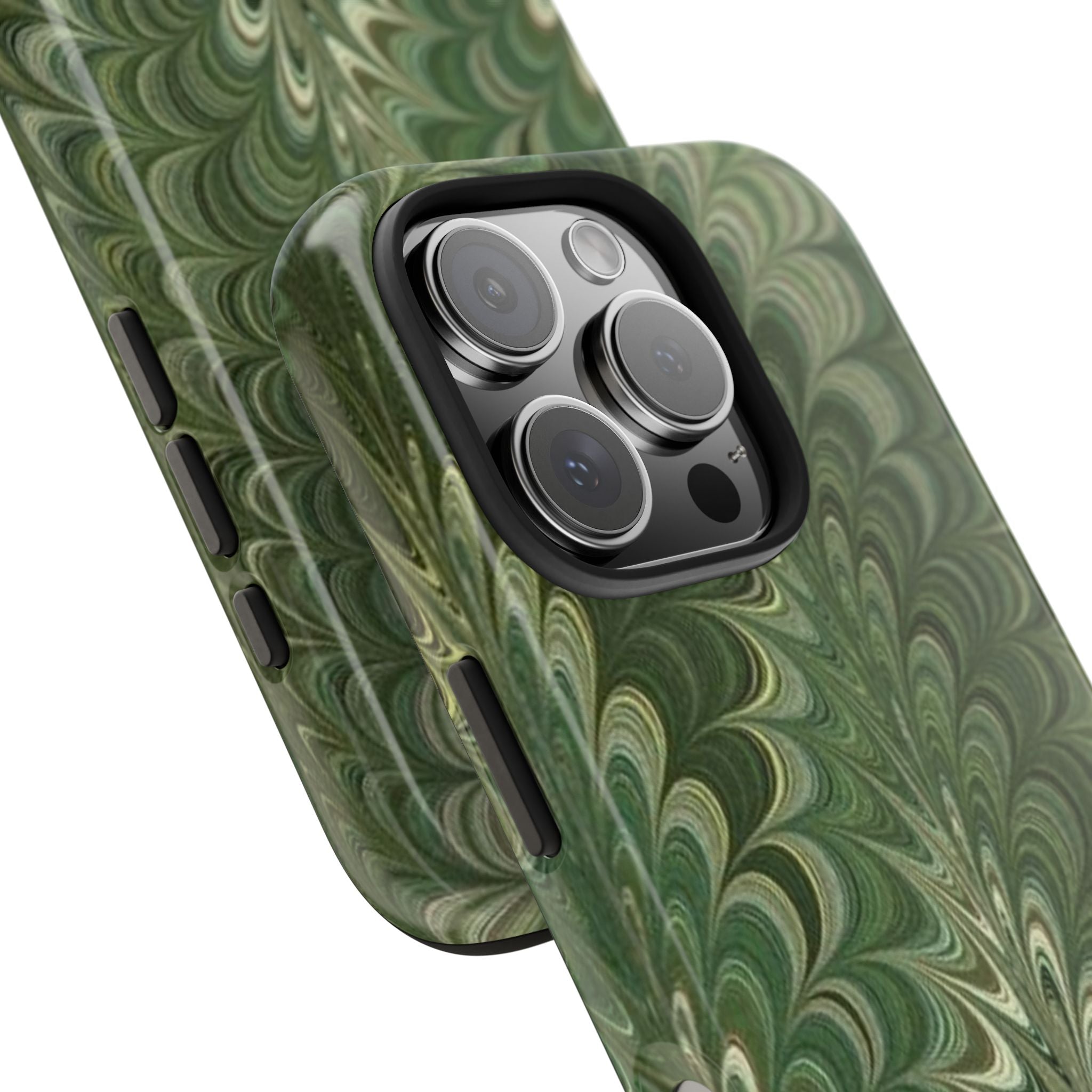 Deep Green Marble Italian Durable Phone Case