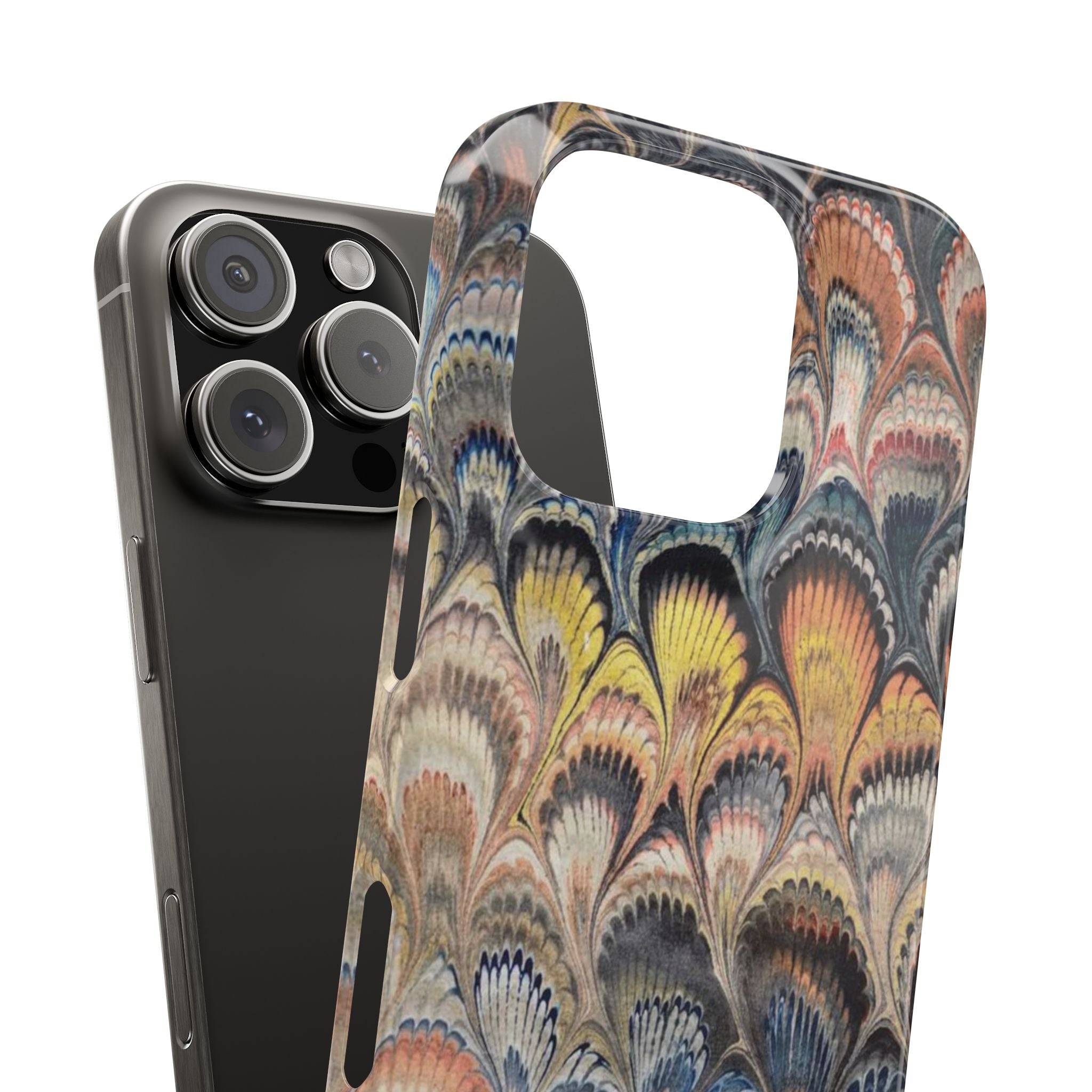 Multi-Colored Marbled Swirl Phone Case - Single Layer Slim Case