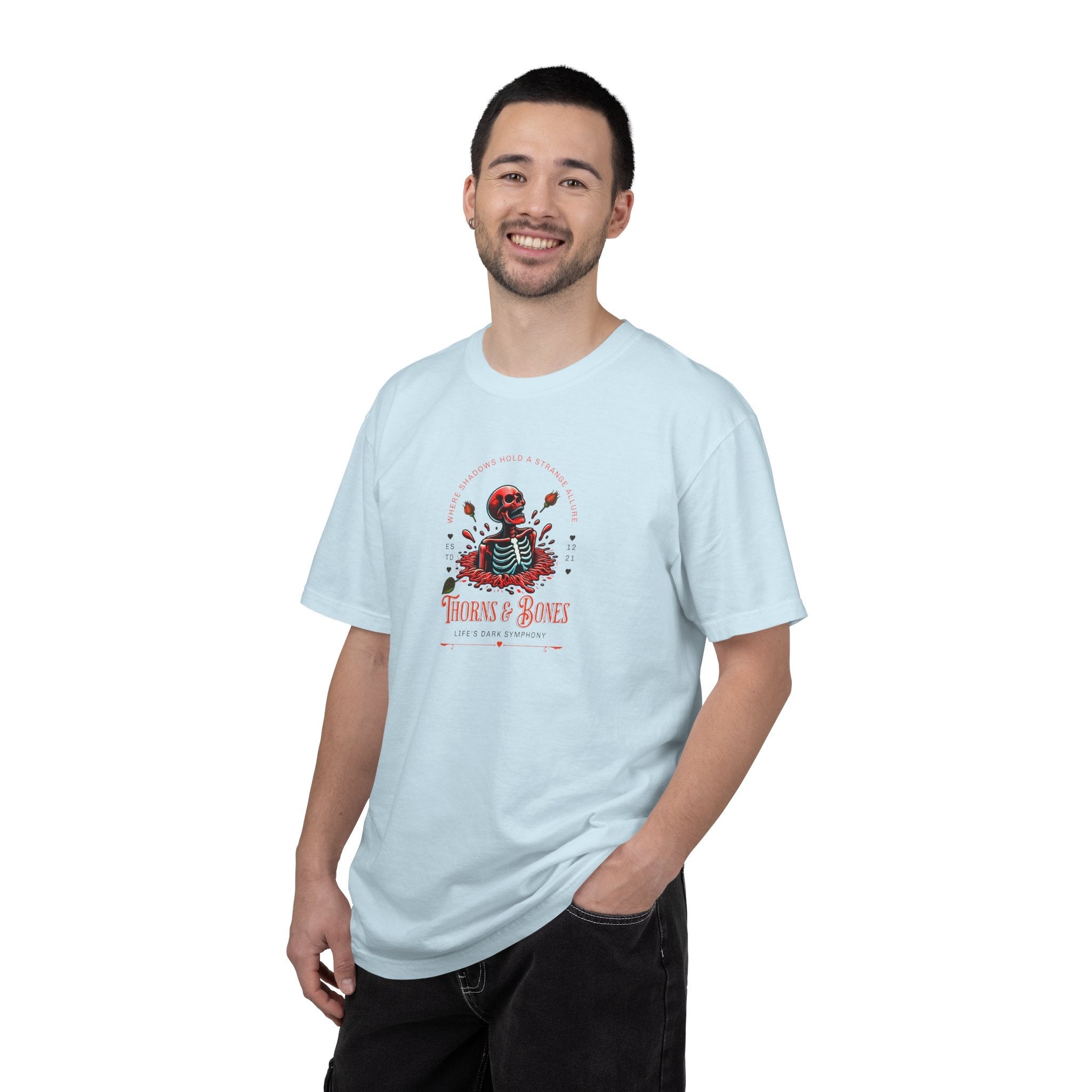 Skeleton Tee - Thorns and Bones Comfort Colors - DipaliZ