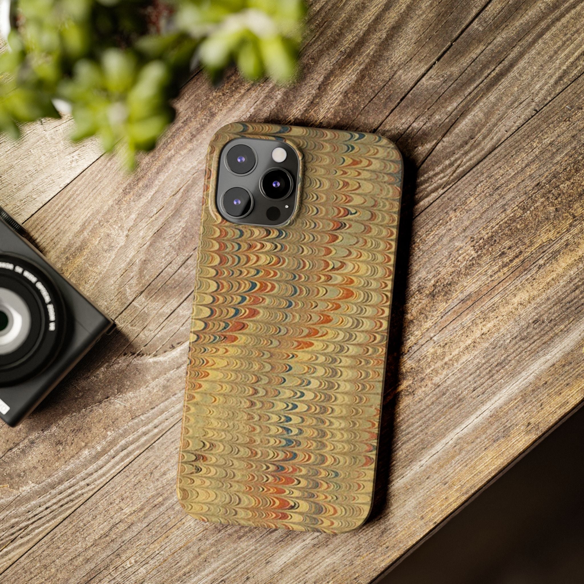 Phone Cases - Golden Fall Neutrals Italian Marbled Design, Gift for Art Lovers, Customizable and Stylish
