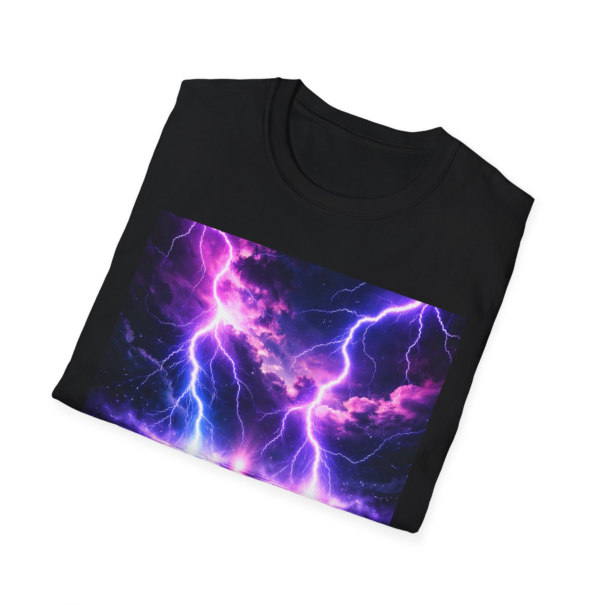 Neon Lightning Chessboard T-Shirt