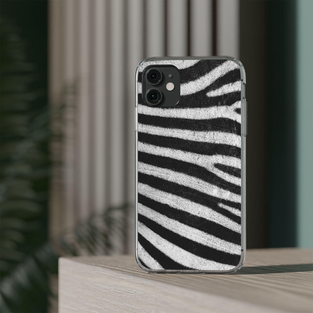 Clear Cases Black and White Zebra Stripes
