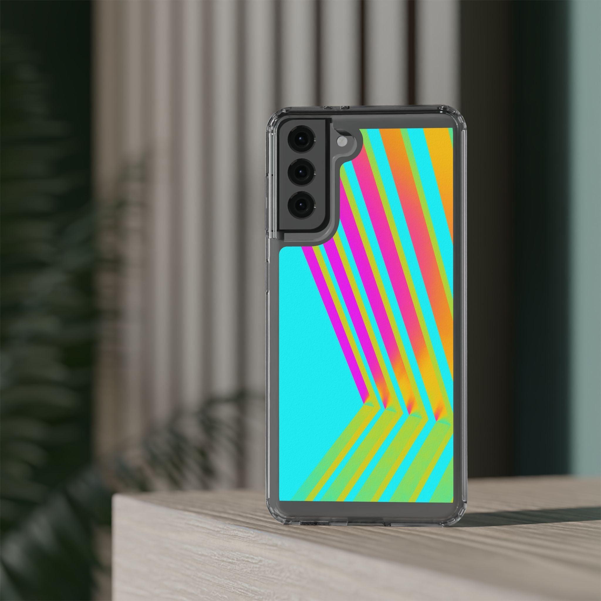Abstract Pattern With Vibrant Color Clear Cases