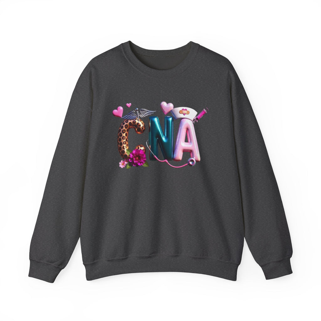 CNA Crewneck Sweatshirt — Cute Nurse Balloons & Medical Icons