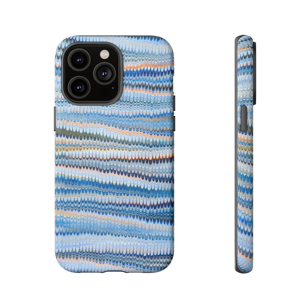 Blue Marbled Phone Cases iPhone + Samsung - all models, Vintage Marbled Design - Tough Cases