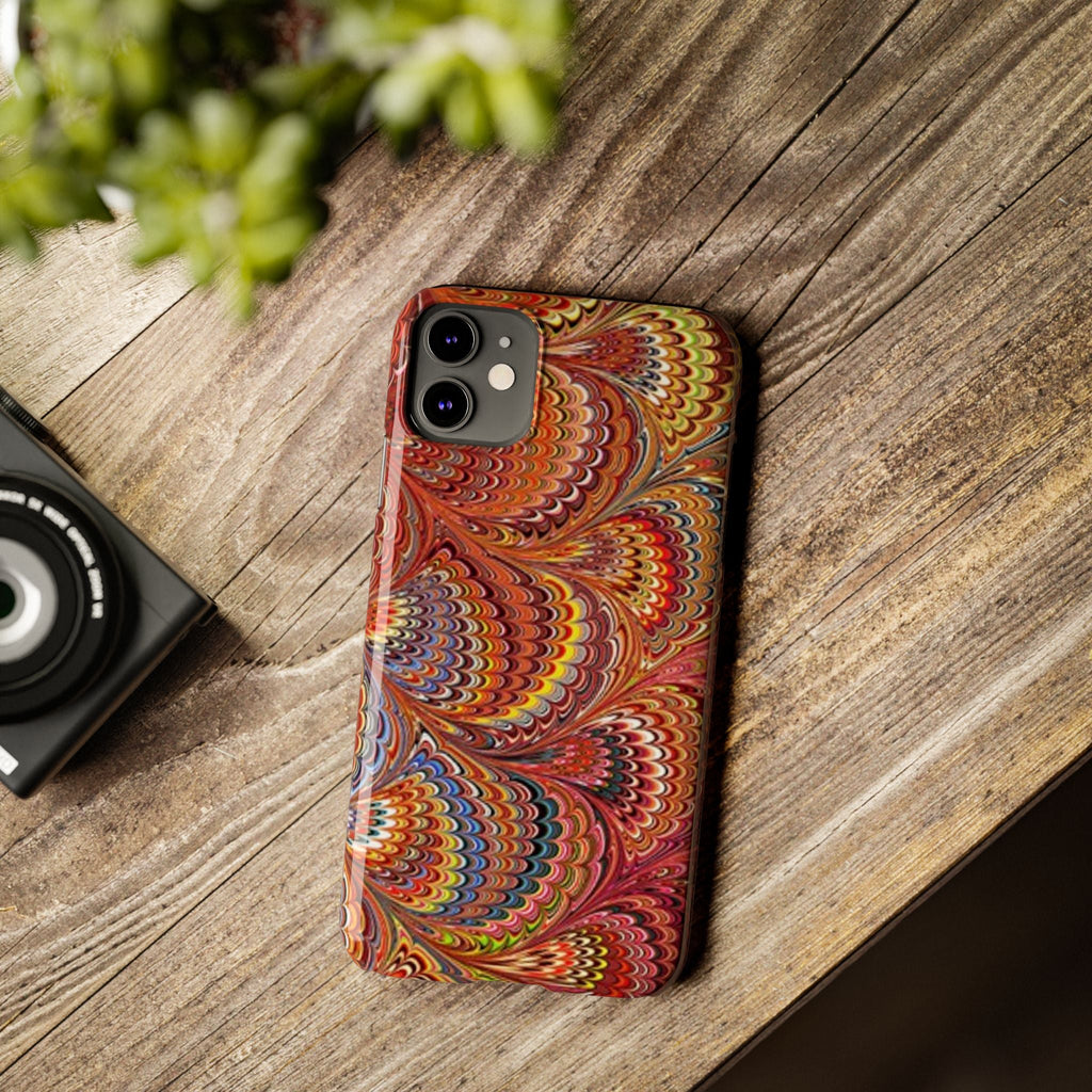 Italian Marbled Design, Red and Blue Pallet