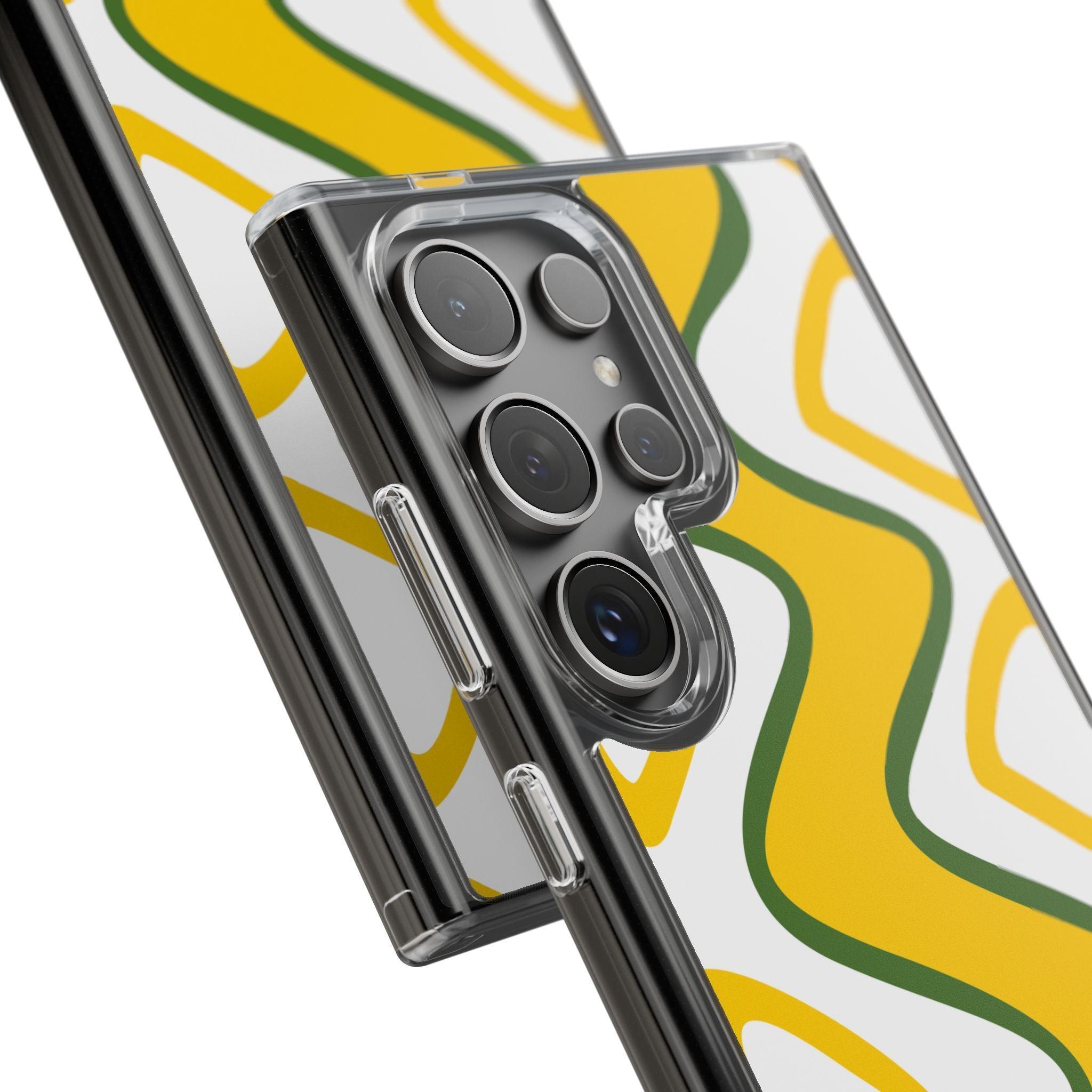 Bright Yellow Abstract With Shape Clear Cases