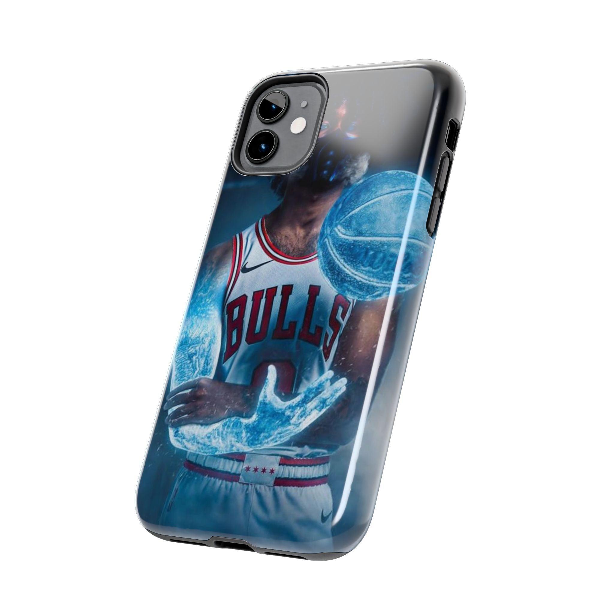 Coby White Chicago Bulls NBA Basketball Printed Tough Phone Case for iPhone & Samsung Galaxy - Dynamic Player Action Design