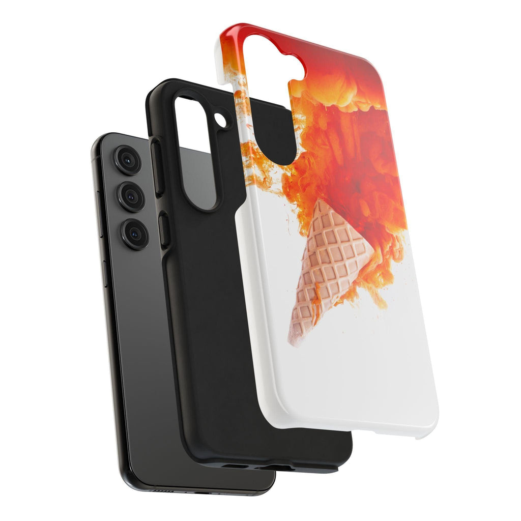 Ice Cream With Flame Of Colors Tough Phone Cases