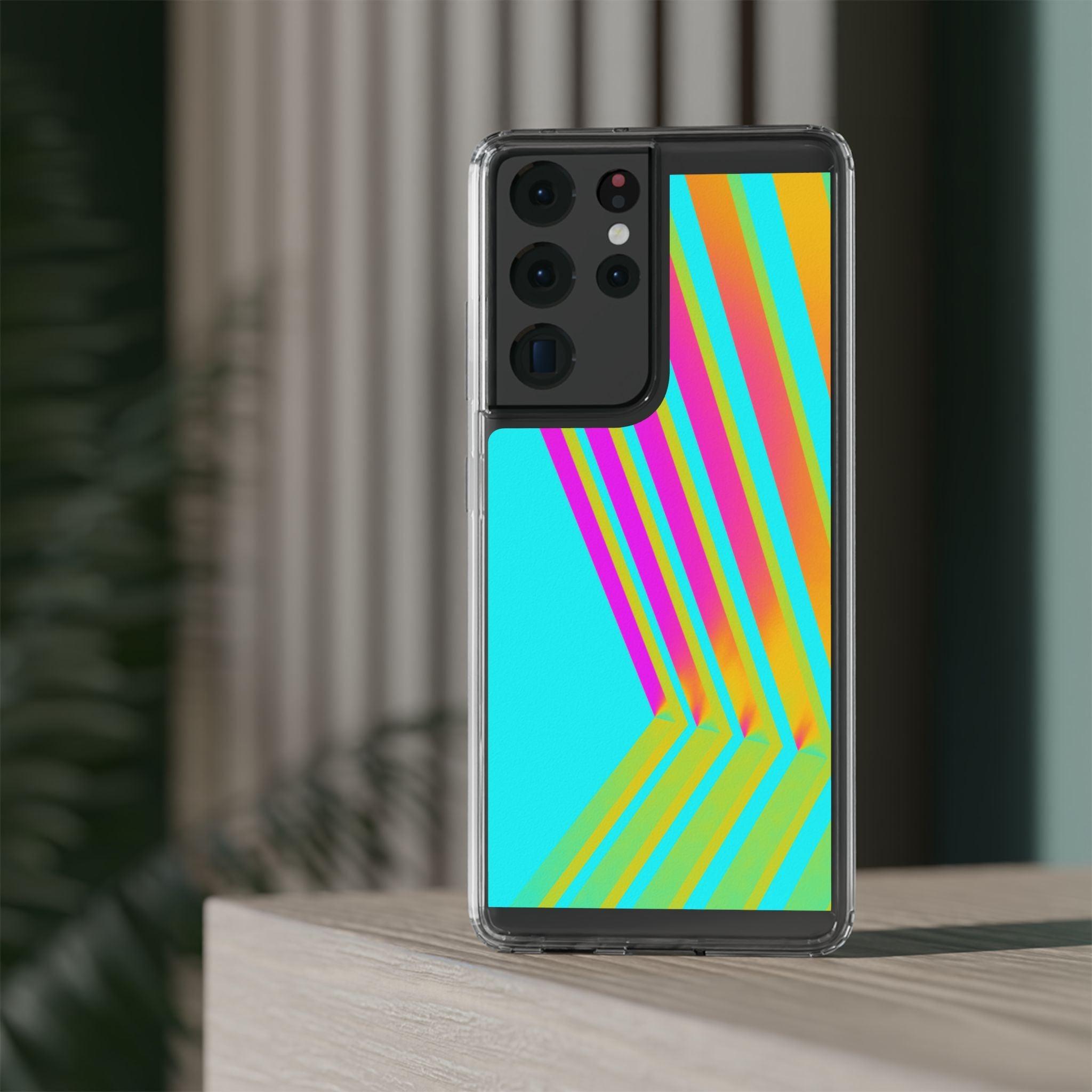Abstract Pattern With Vibrant Color Clear Cases