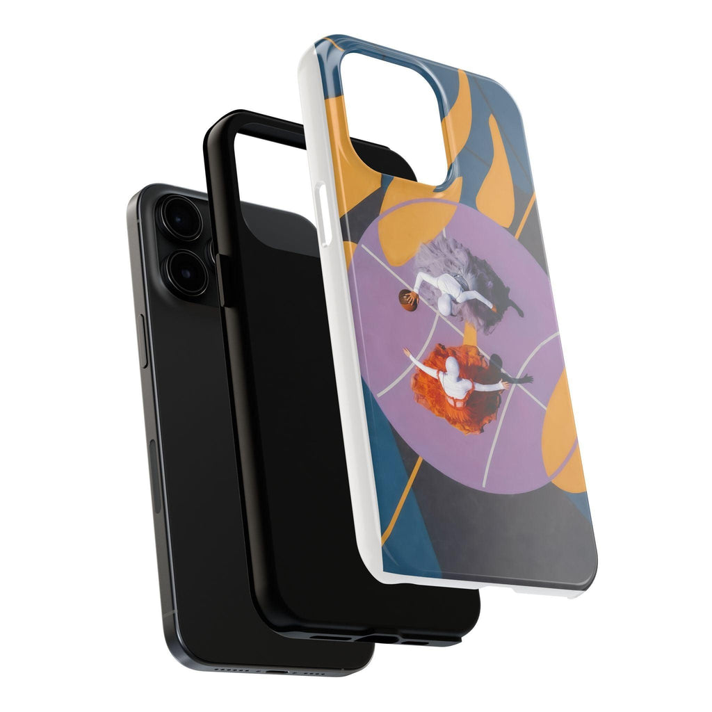 Two Womens Play basket ball Tough Phone Cases