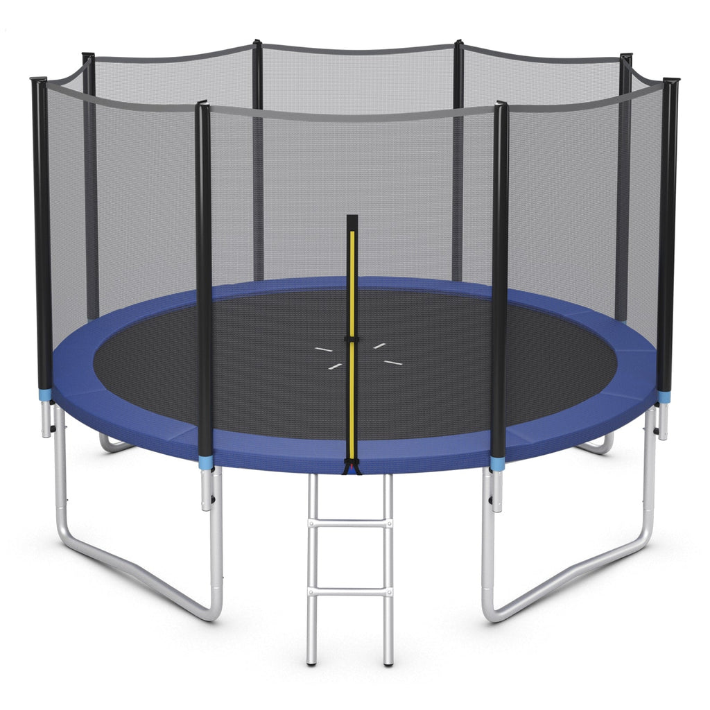 8/10/12/14/15/16 Feet Outdoor Trampoline Bounce Combo with Safety Closure Net Ladder-14 ft