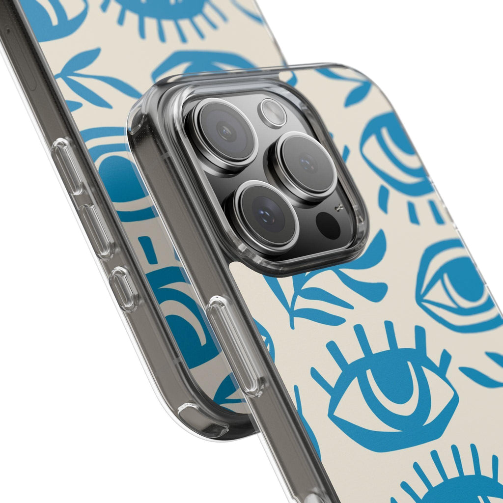 Eyes And Leaves  Pattern Clear Cases