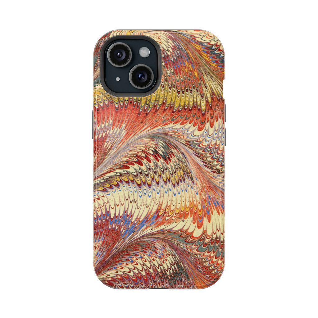 Rust and Gold Italian Vintage Marble Design Durable Phone Case for Apple + Samsung