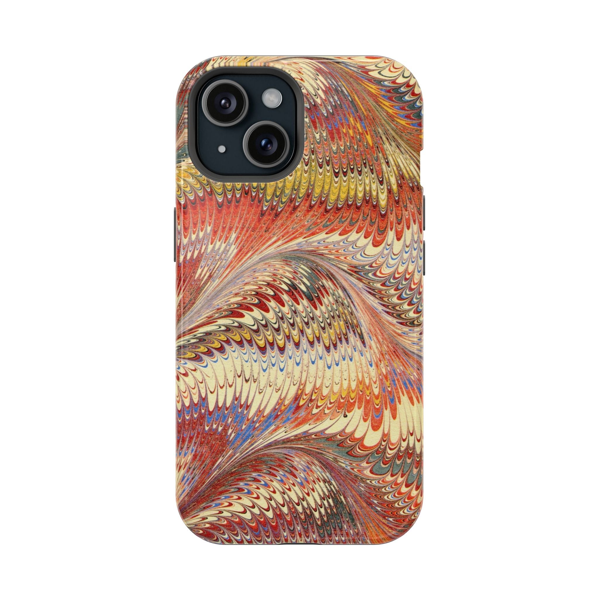Rust and Gold Italian Vintage Marble Design Durable Phone Case for Apple + Samsung