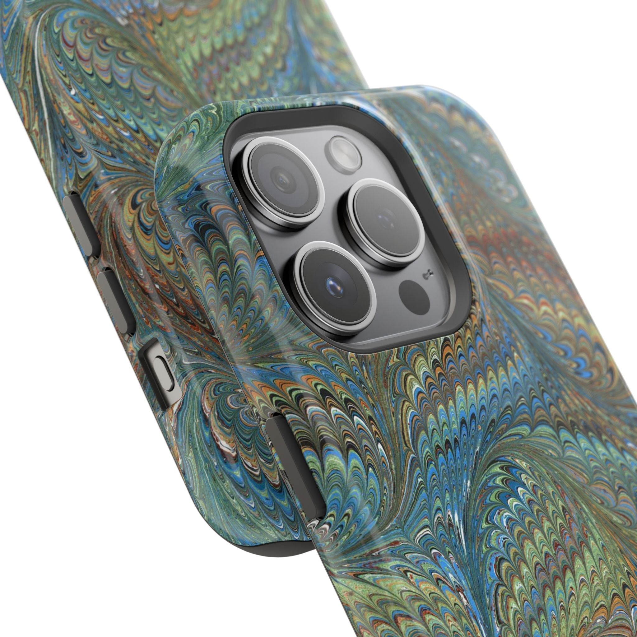Blue and Green Swirl - Mag Safe - Dual Layer Case