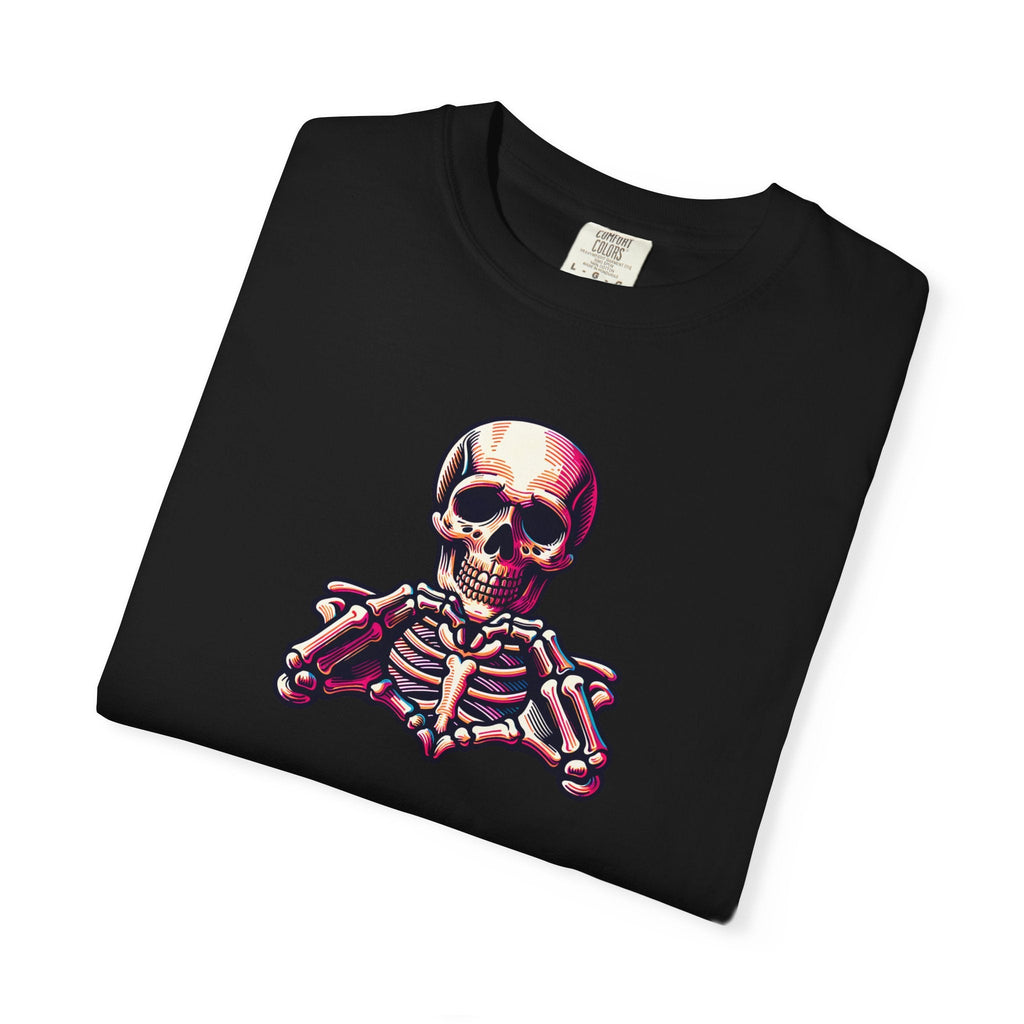 Skeleton With Heart Tee - Soft Cotton Garment-Dyed - DipaliZ