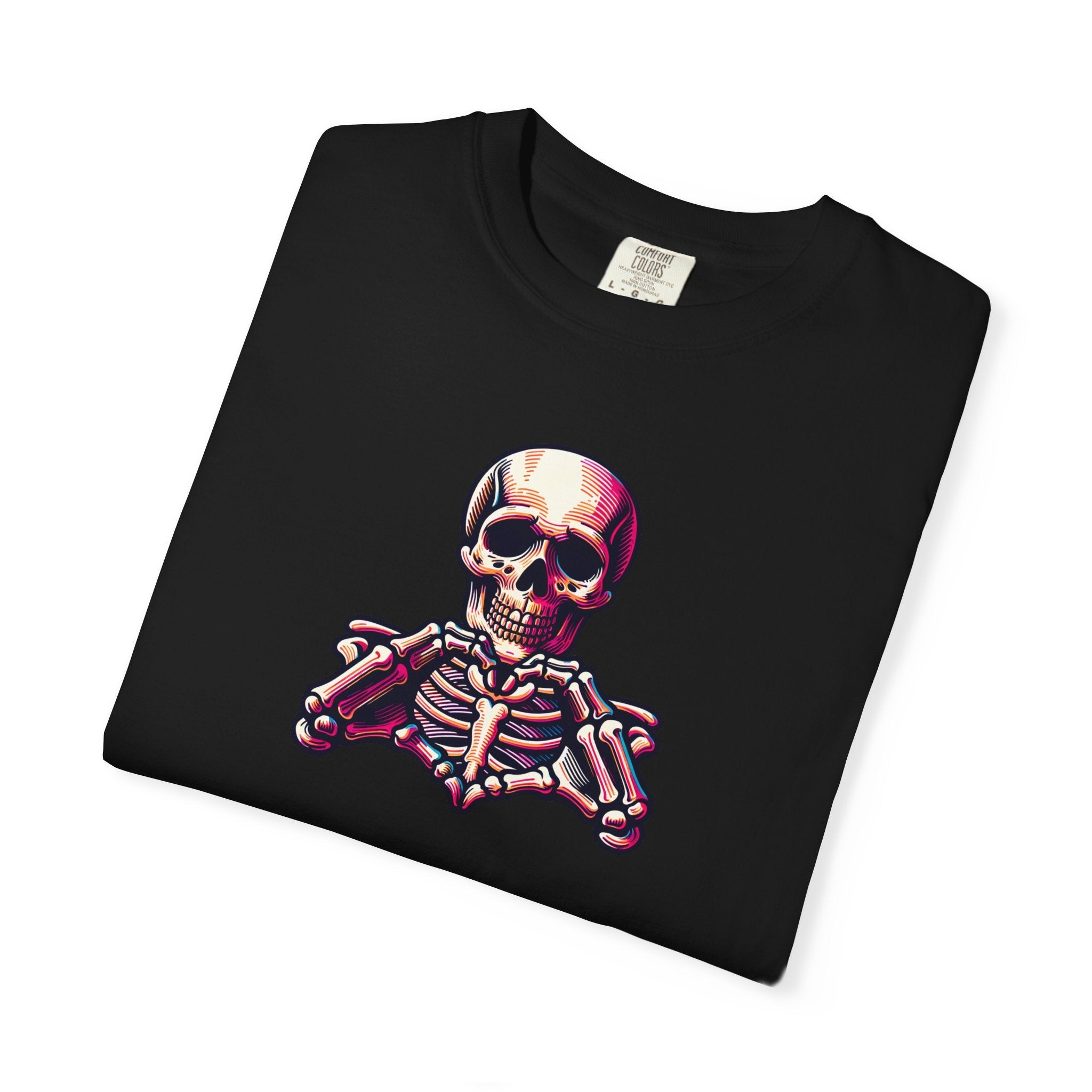 Skeleton With Heart Tee - Soft Cotton Garment-Dyed - DipaliZ