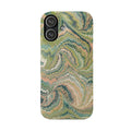 Italian Marbled Green Swirl - Single Layer Slim Phone Case