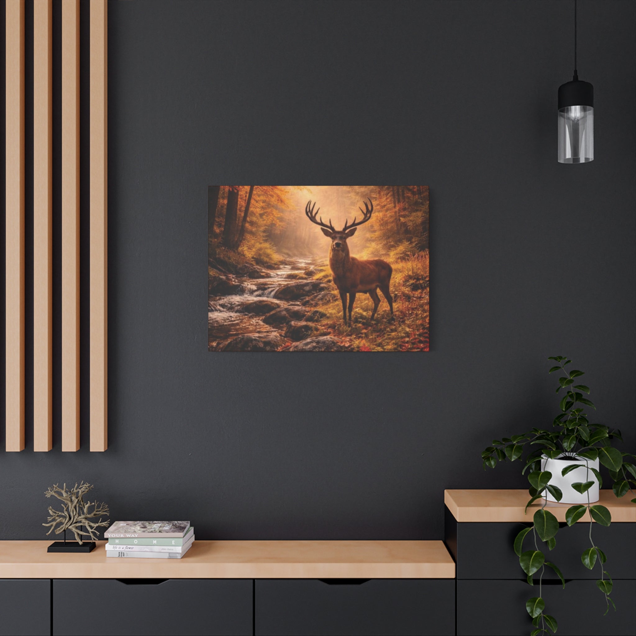Autumn Wilderness Deer Canvas Wall Art
