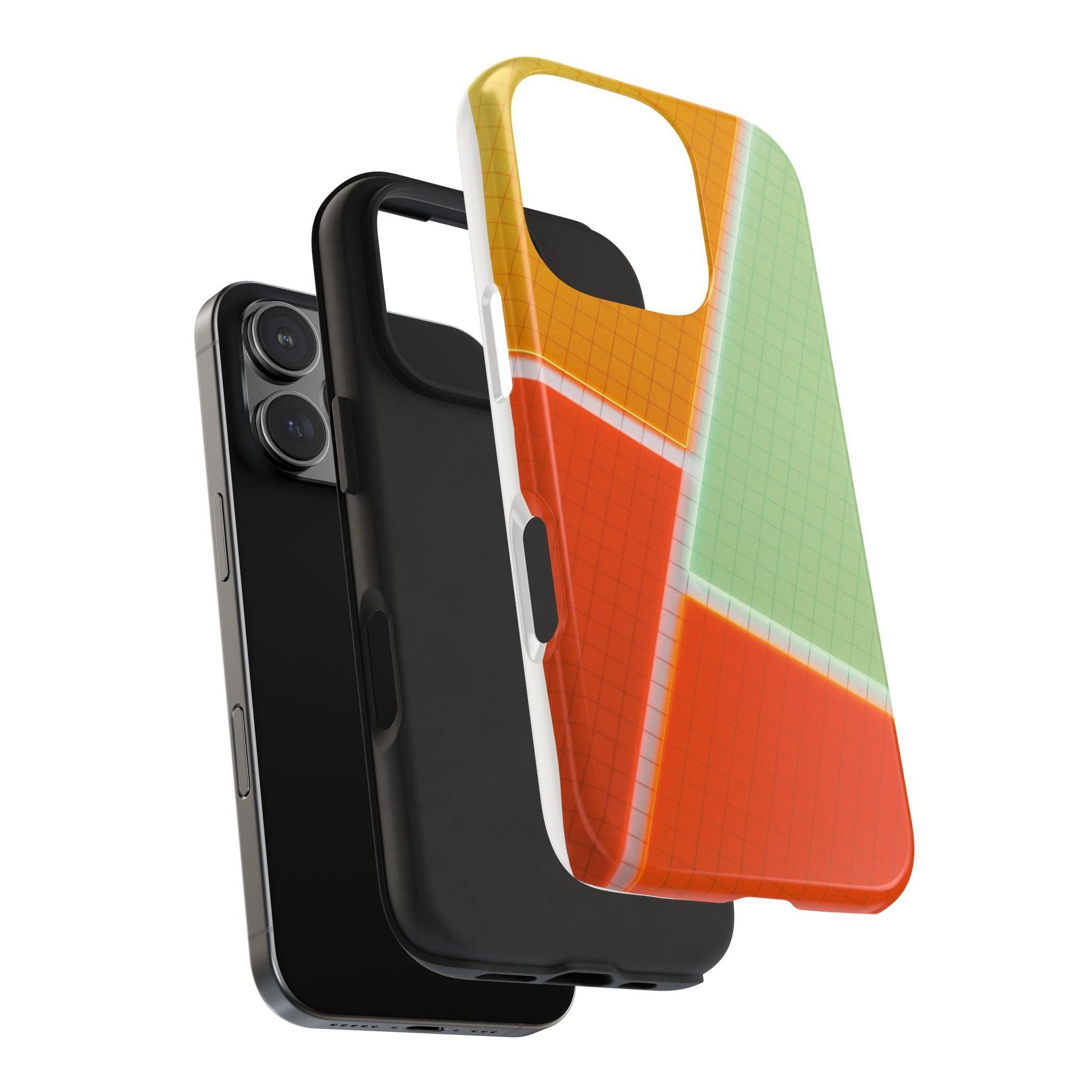 Four Colors Blocks With Shades Tough Phone Cases