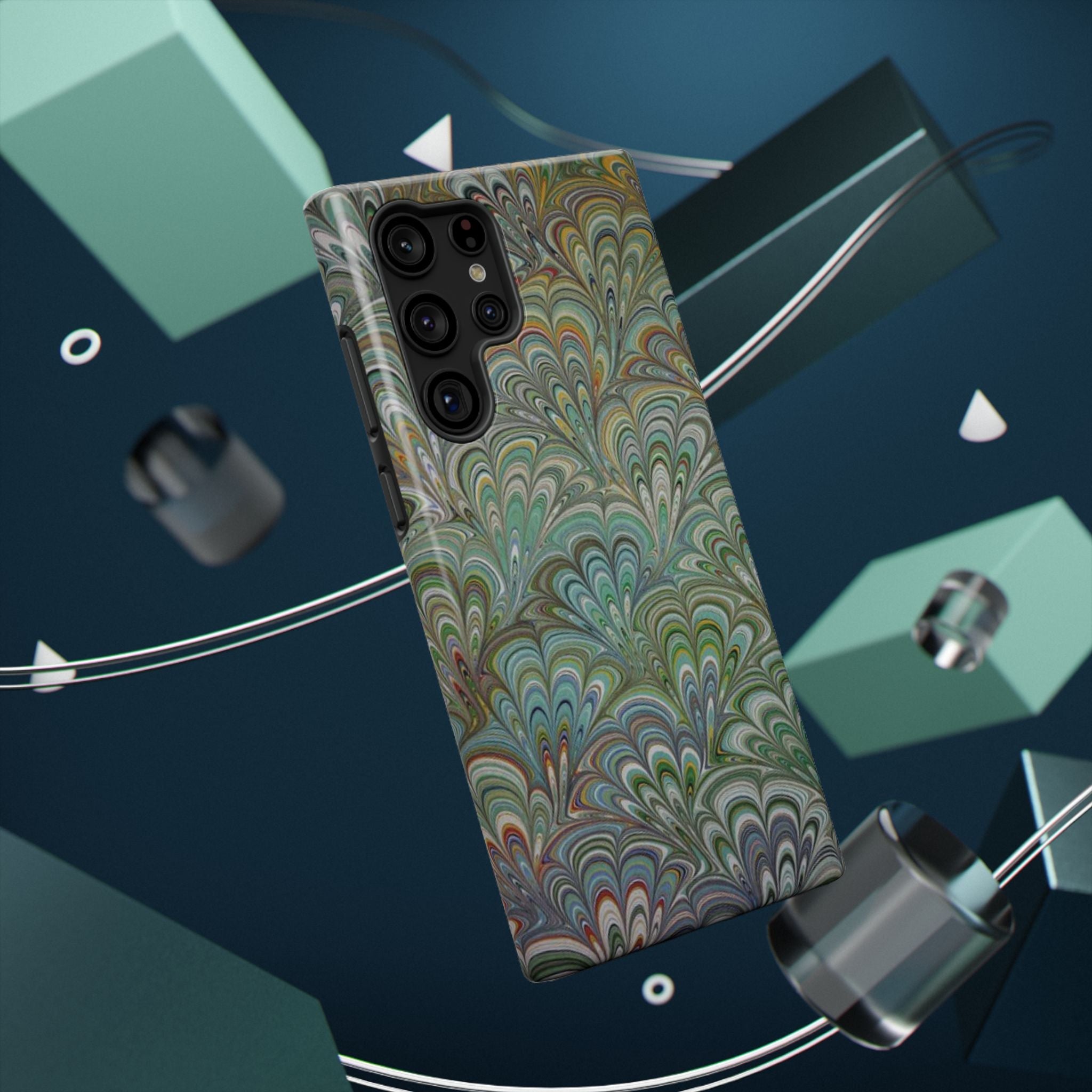 Italian Peacock Green Highly Durable Phone Case for Apple + Samsung