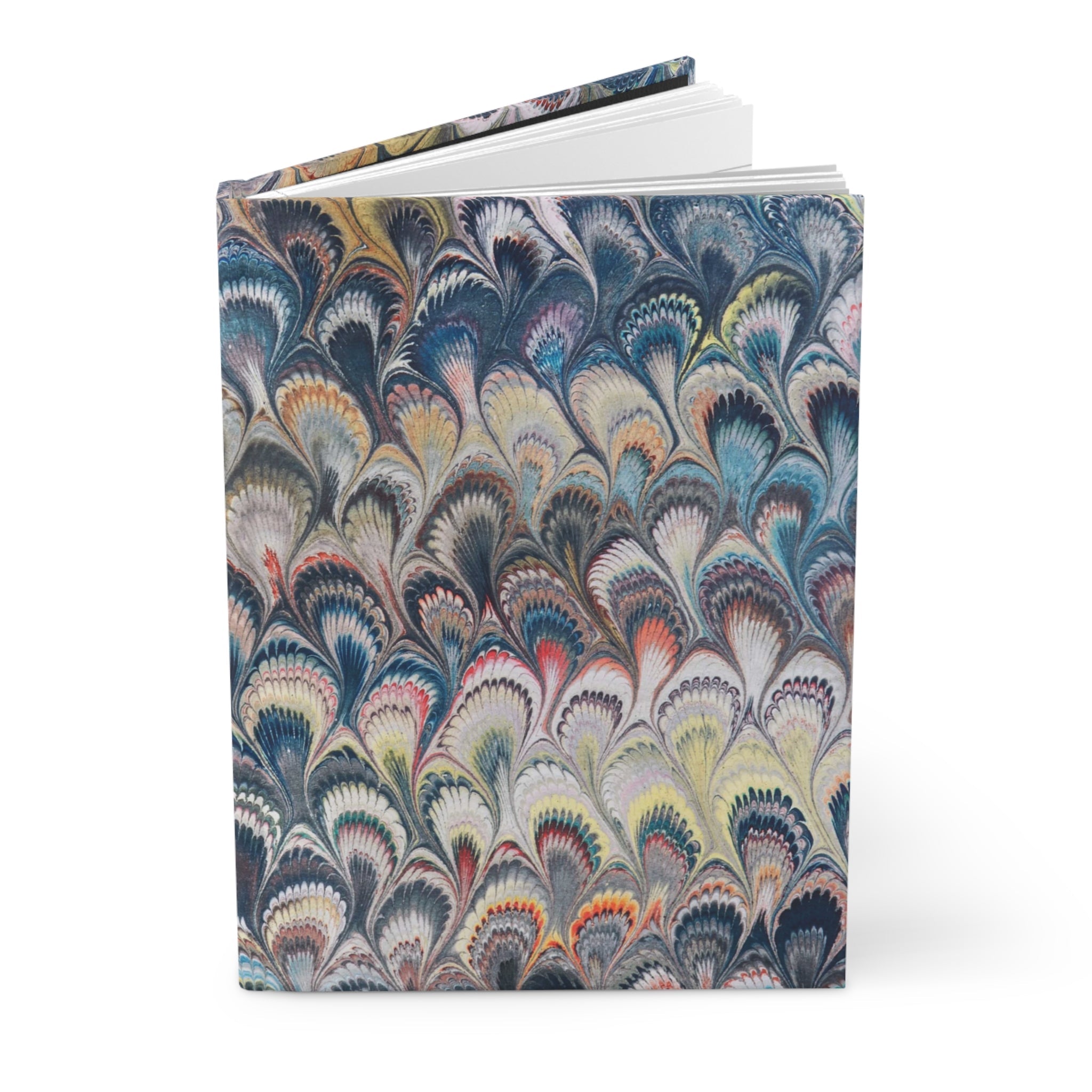 Multi-Color Vintage Peacock Italian Journal Hand-Painted Design, Notebook