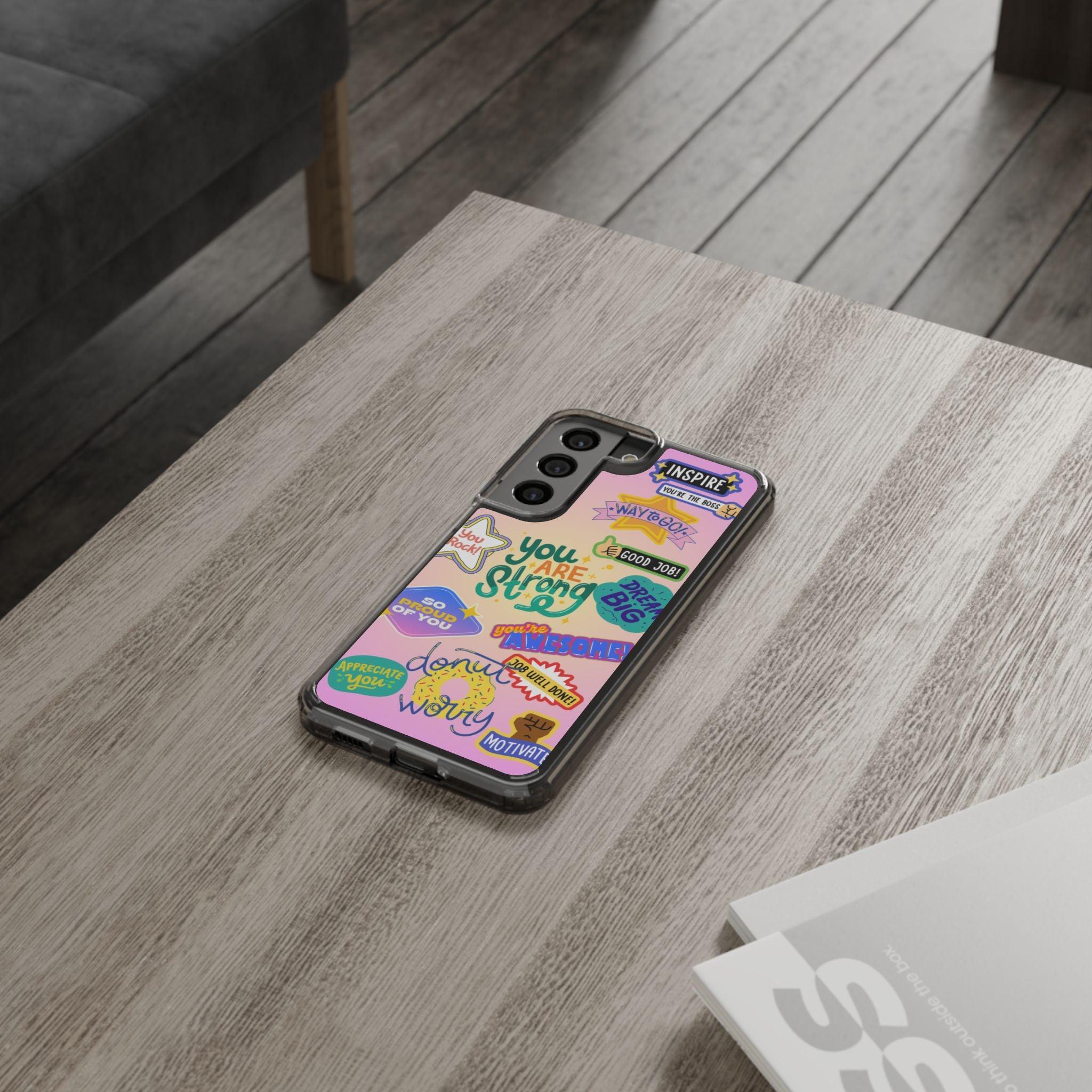 Motivational Stickers Clear Case
