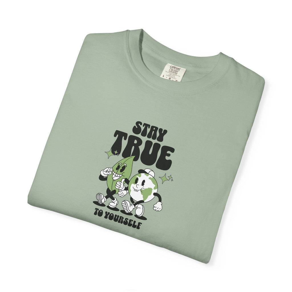 Relaxed Fit Tee - Earth Leaves Cozy Comfort Colors - DipaliZ