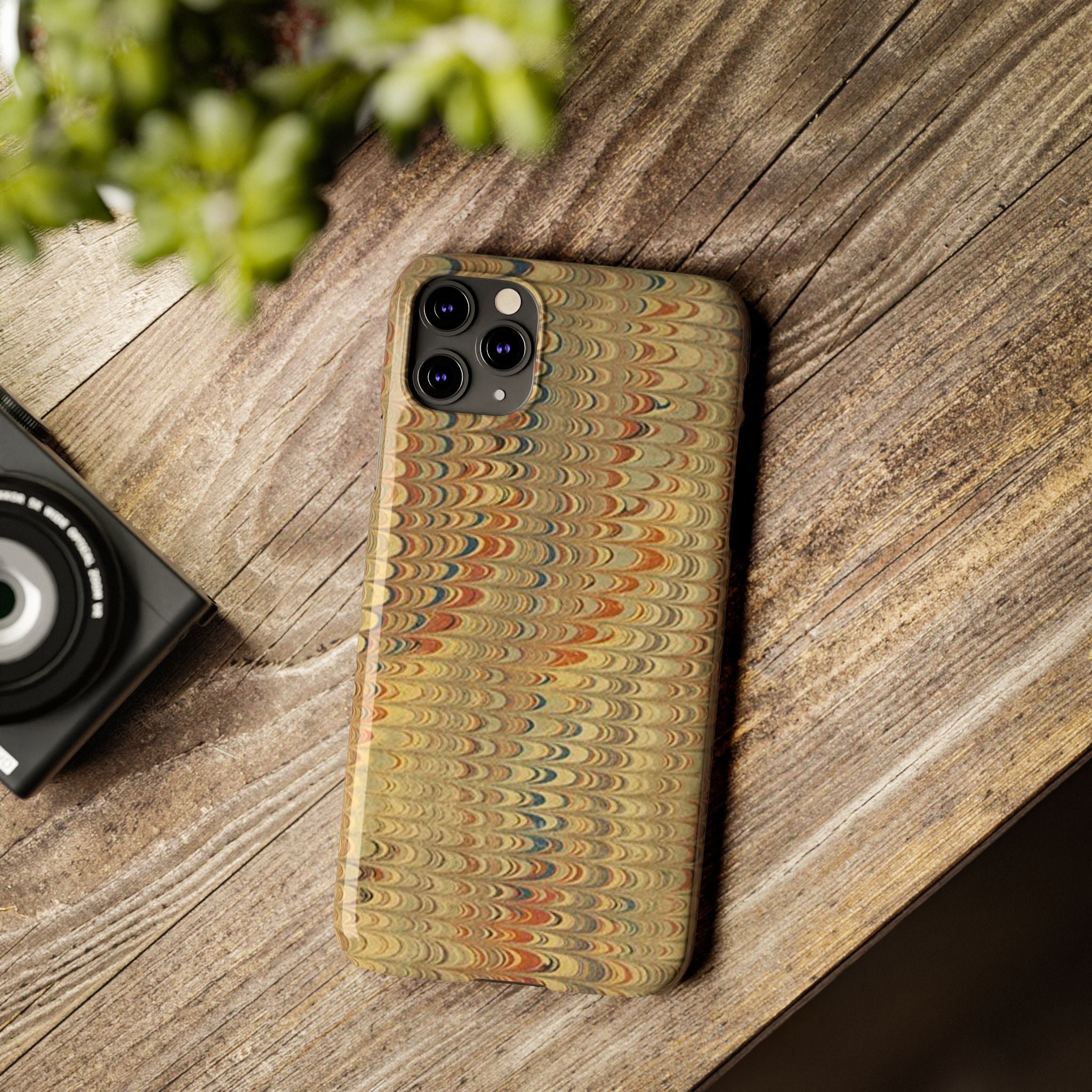 Phone Cases - Golden Fall Neutrals Italian Marbled Design, Gift for Art Lovers, Customizable and Stylish