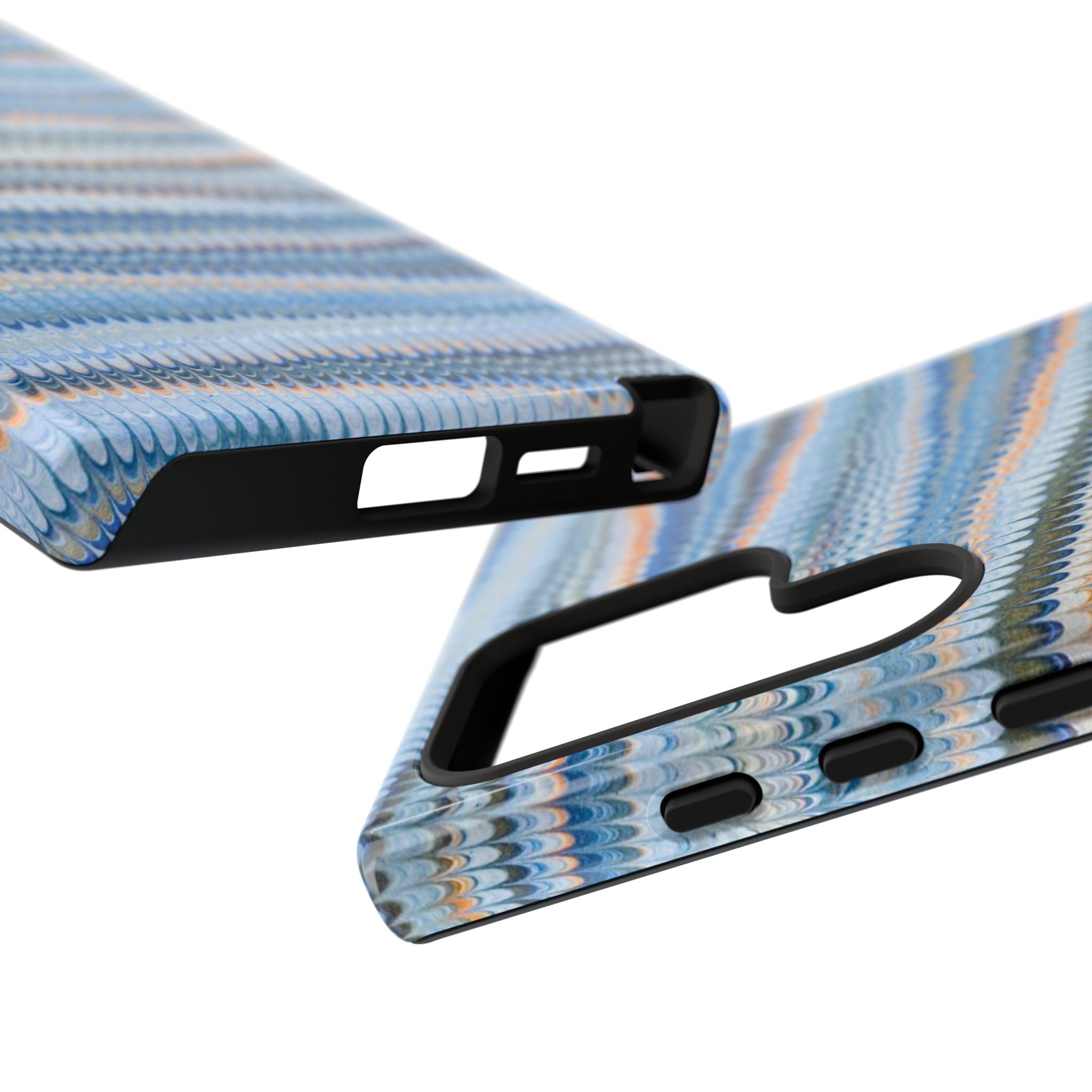 Blue Marbled Phone Cases iPhone 16 + Samsung + Apple + Google