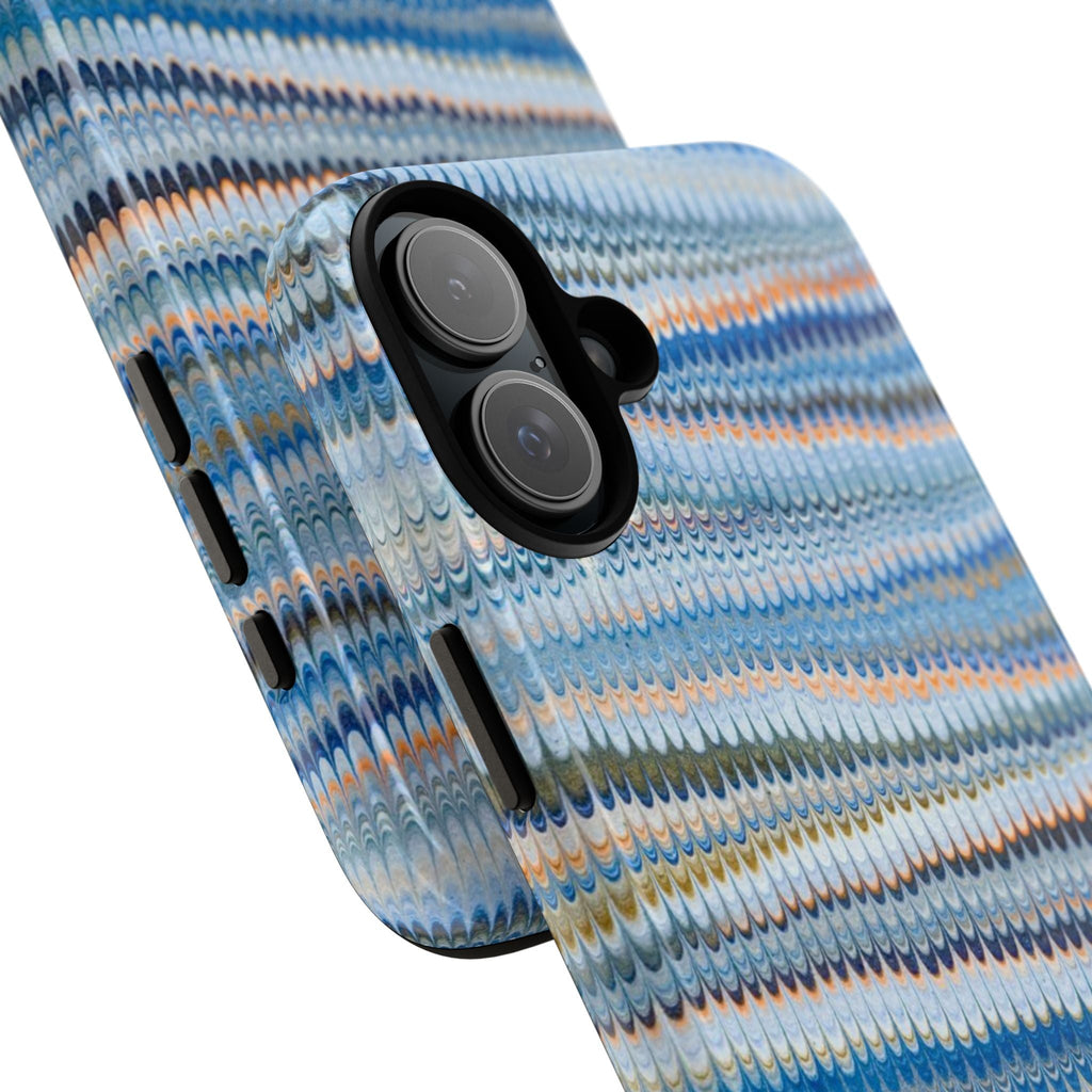 Blue Marbled Phone Cases iPhone 16 + Samsung + Apple + Google