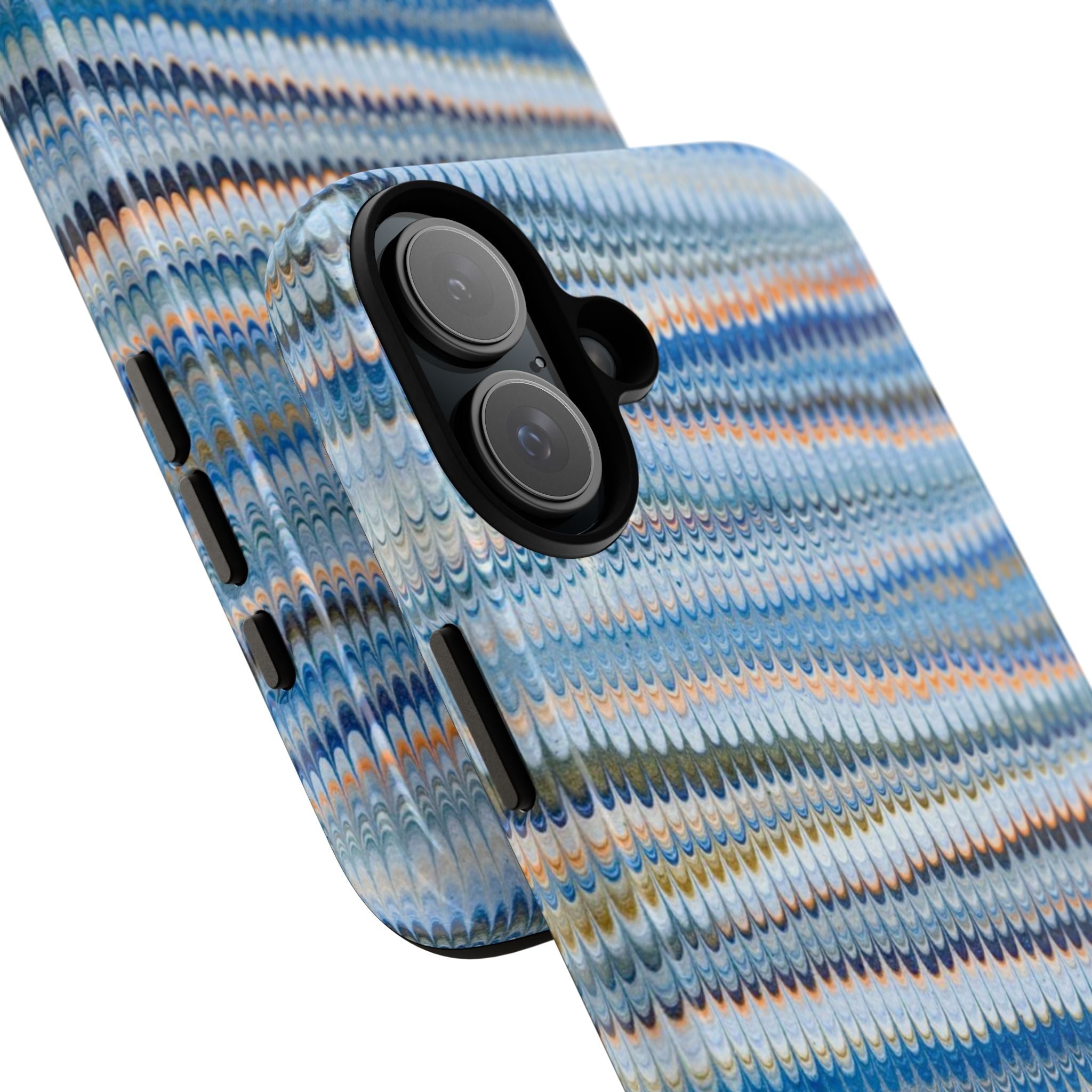 Blue Marbled Phone Cases iPhone 16 + Samsung + Apple + Google