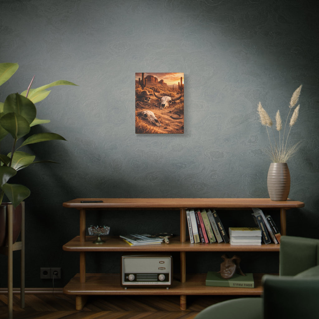 Desert Skull Canvas Art — Western Cowboy Rodeo Wall Decor