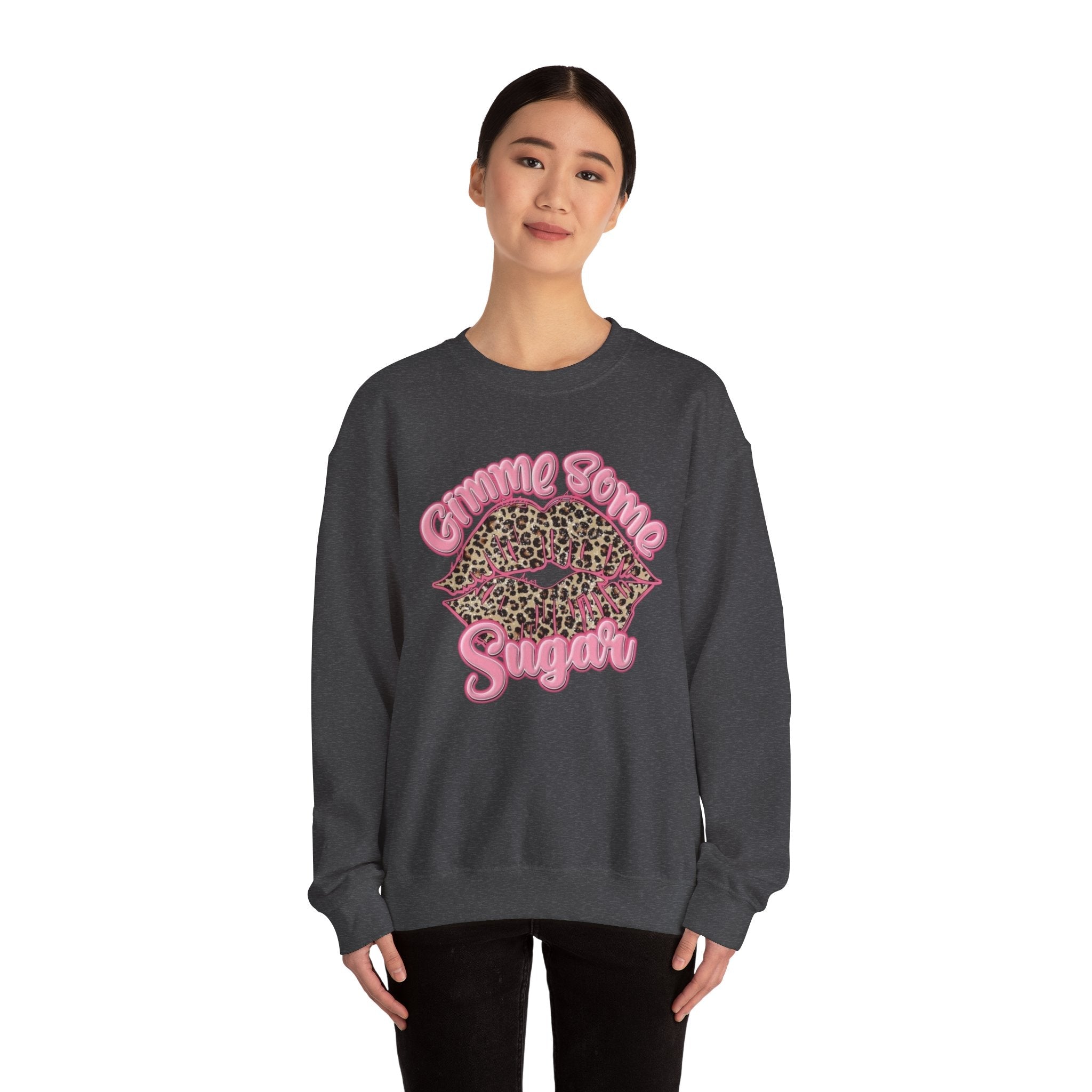 Gimme Some Sugar Leopard Lips Crewneck Sweatshirt
