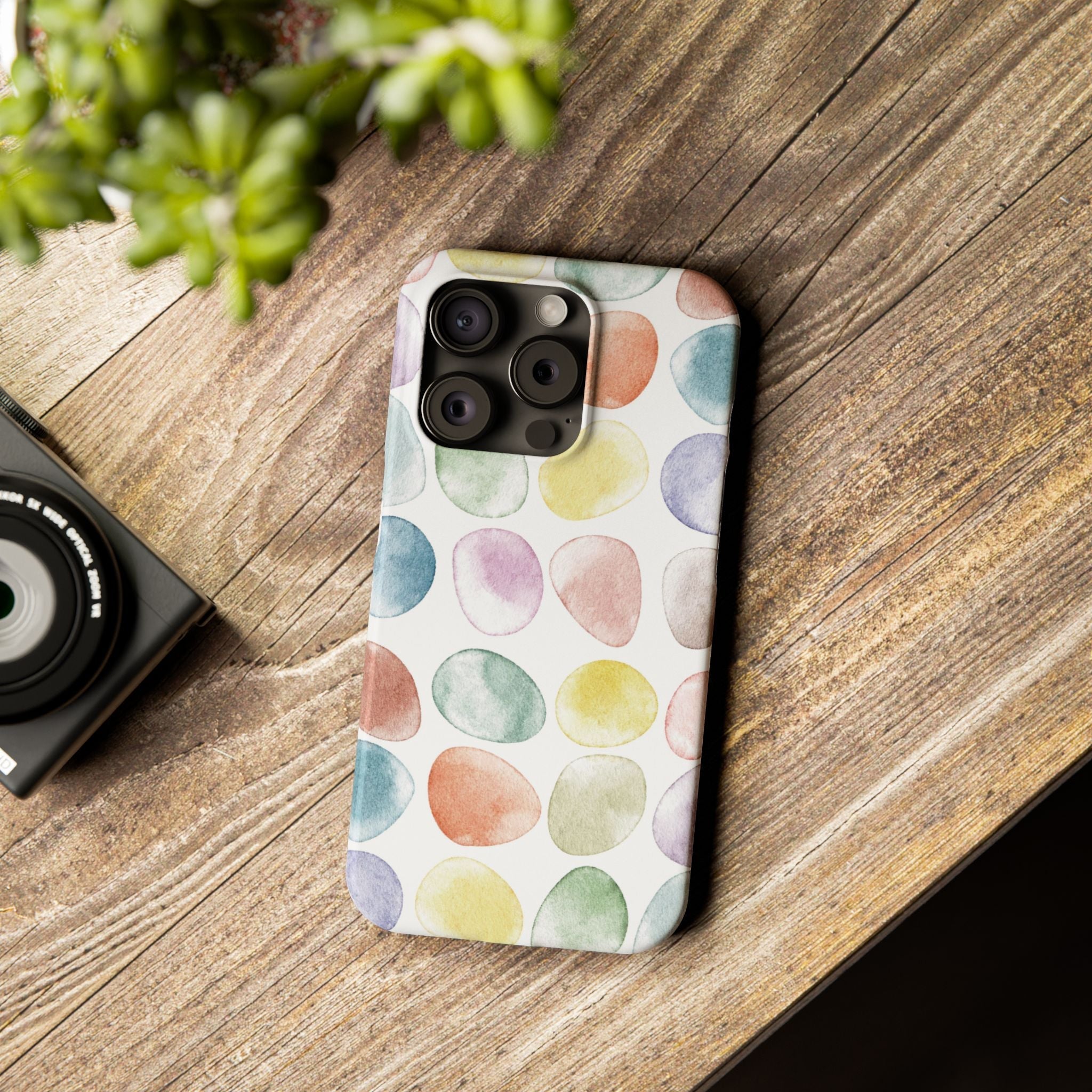Colorful Watercolor Organic Circle iPhone 17 + many models Phone Cases