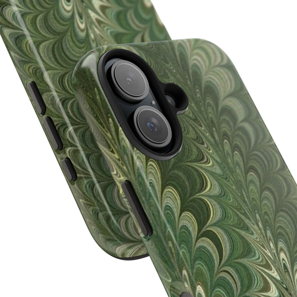 Deep Green Marble Italian Durable Phone Case