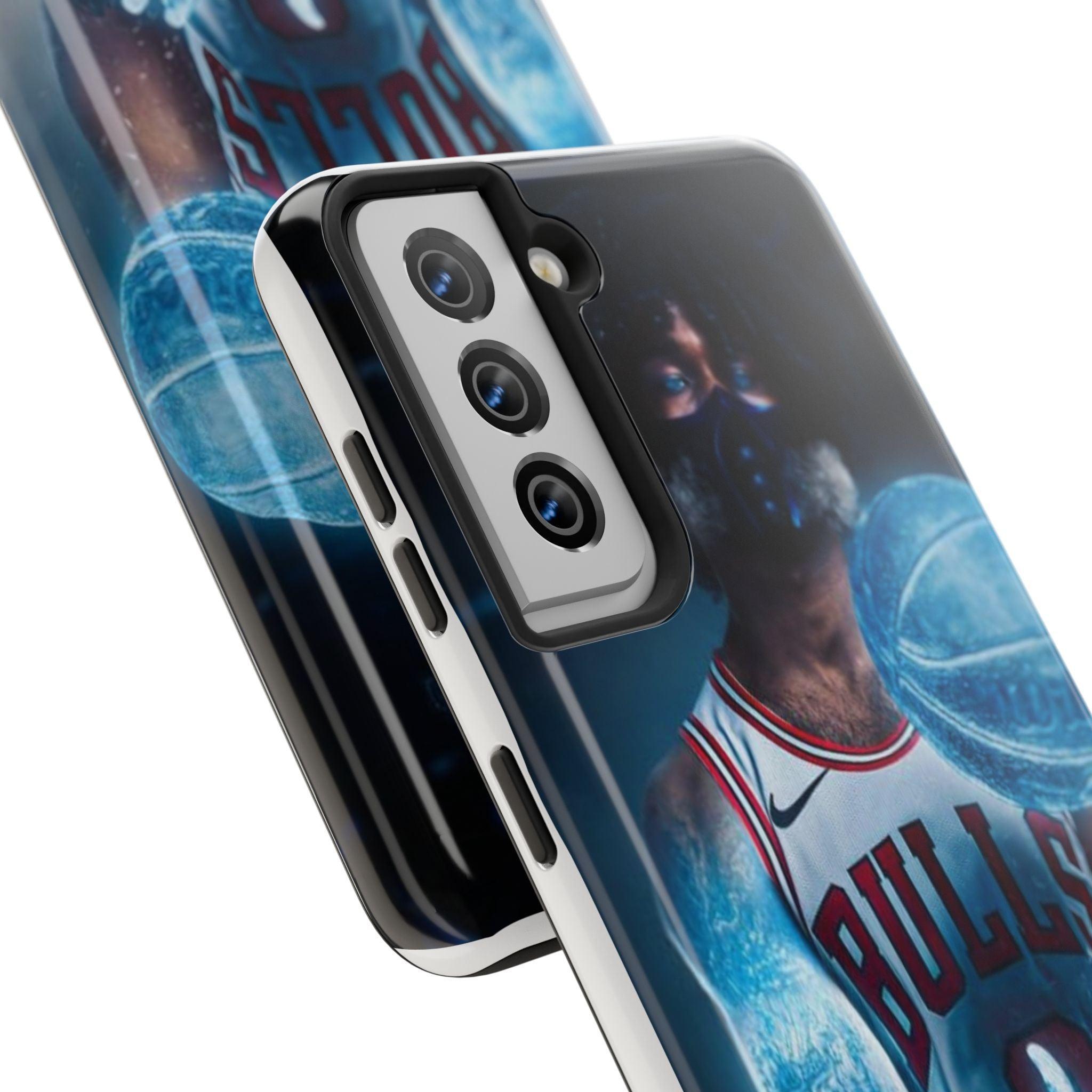 Coby White Chicago Bulls NBA Basketball Printed Tough Phone Case for iPhone & Samsung Galaxy - Dynamic Player Action Design
