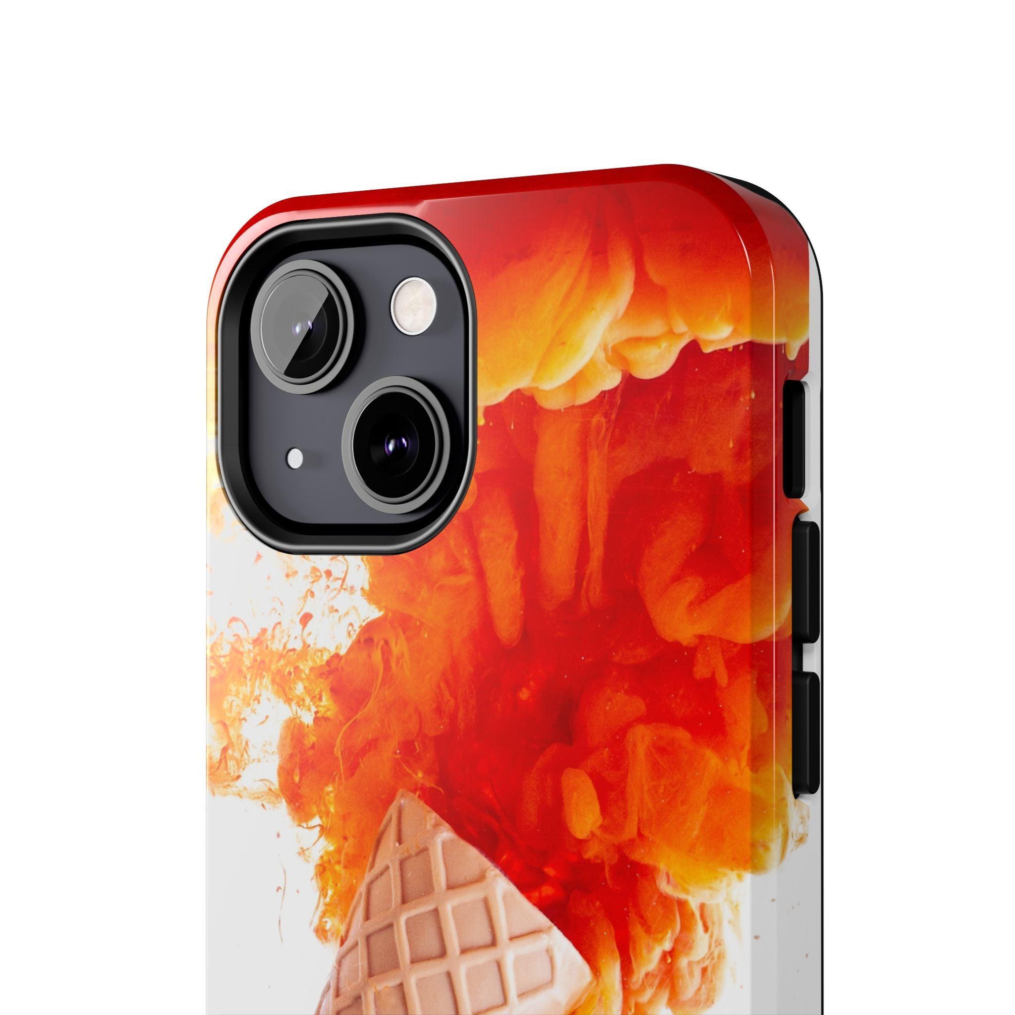 Ice Cream With Flame Of Colors Tough Phone Cases