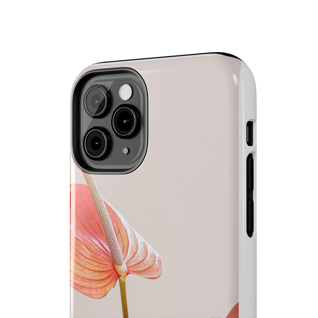 Orange Flower with Leaves Tough Phone Cases