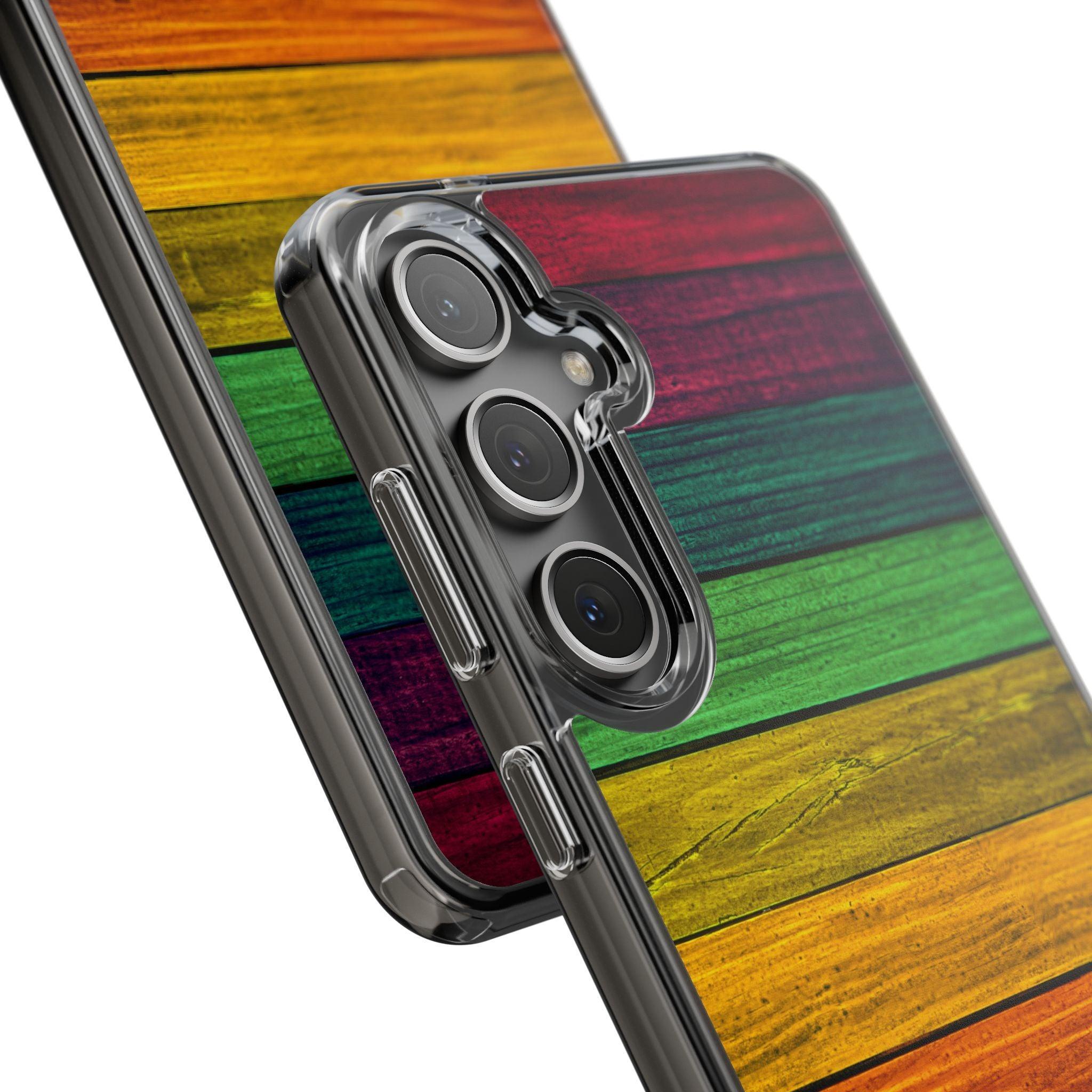 Rainbow On Woods Clear Cases