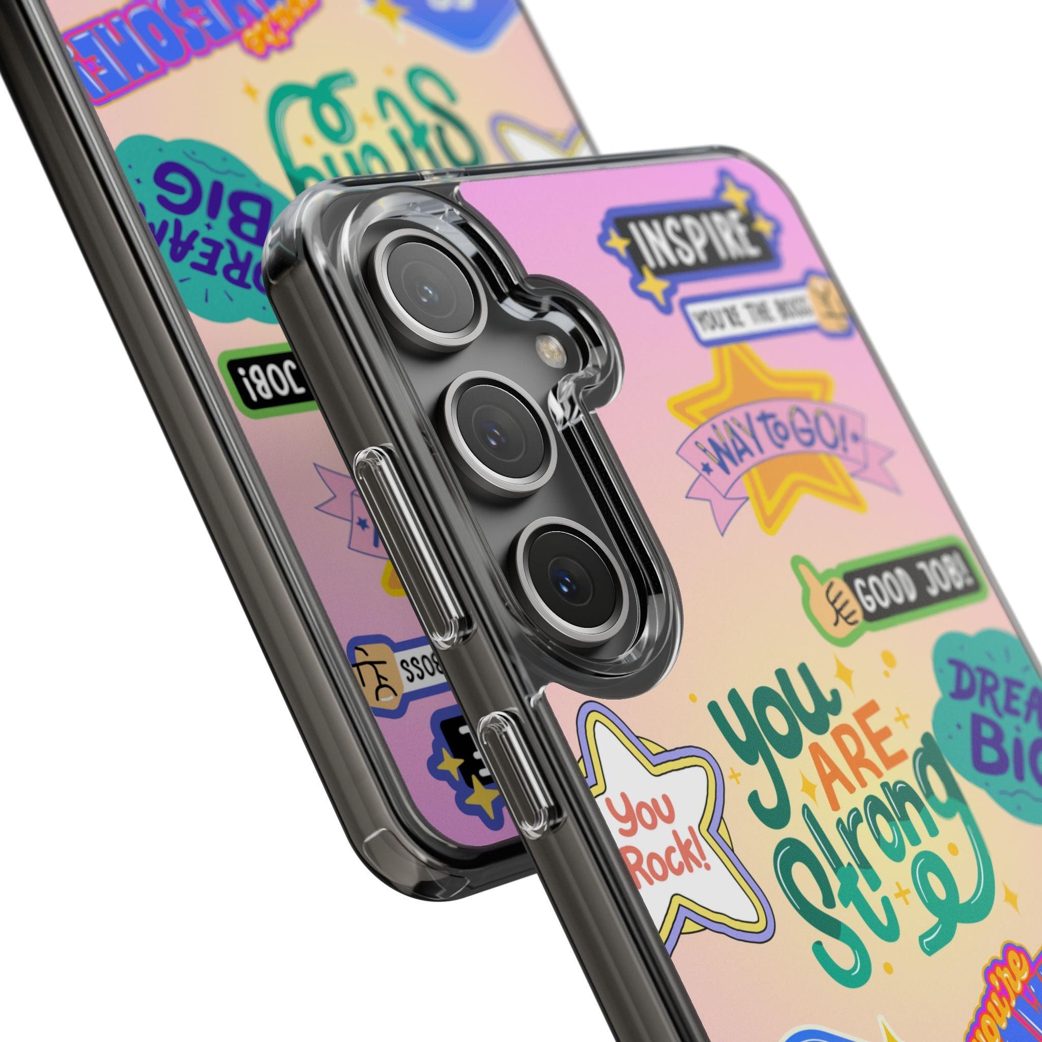 Motivational Stickers Clear Case