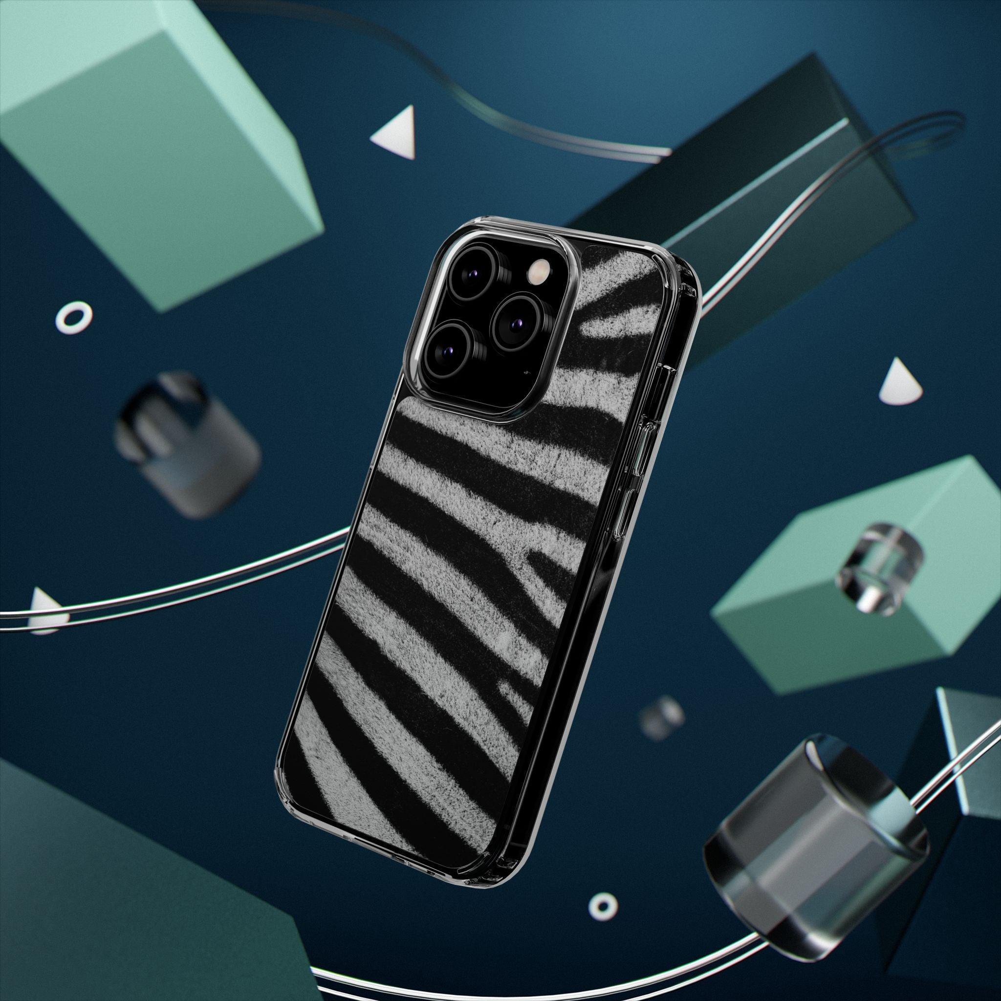 Clear Cases Black and White Zebra Stripes