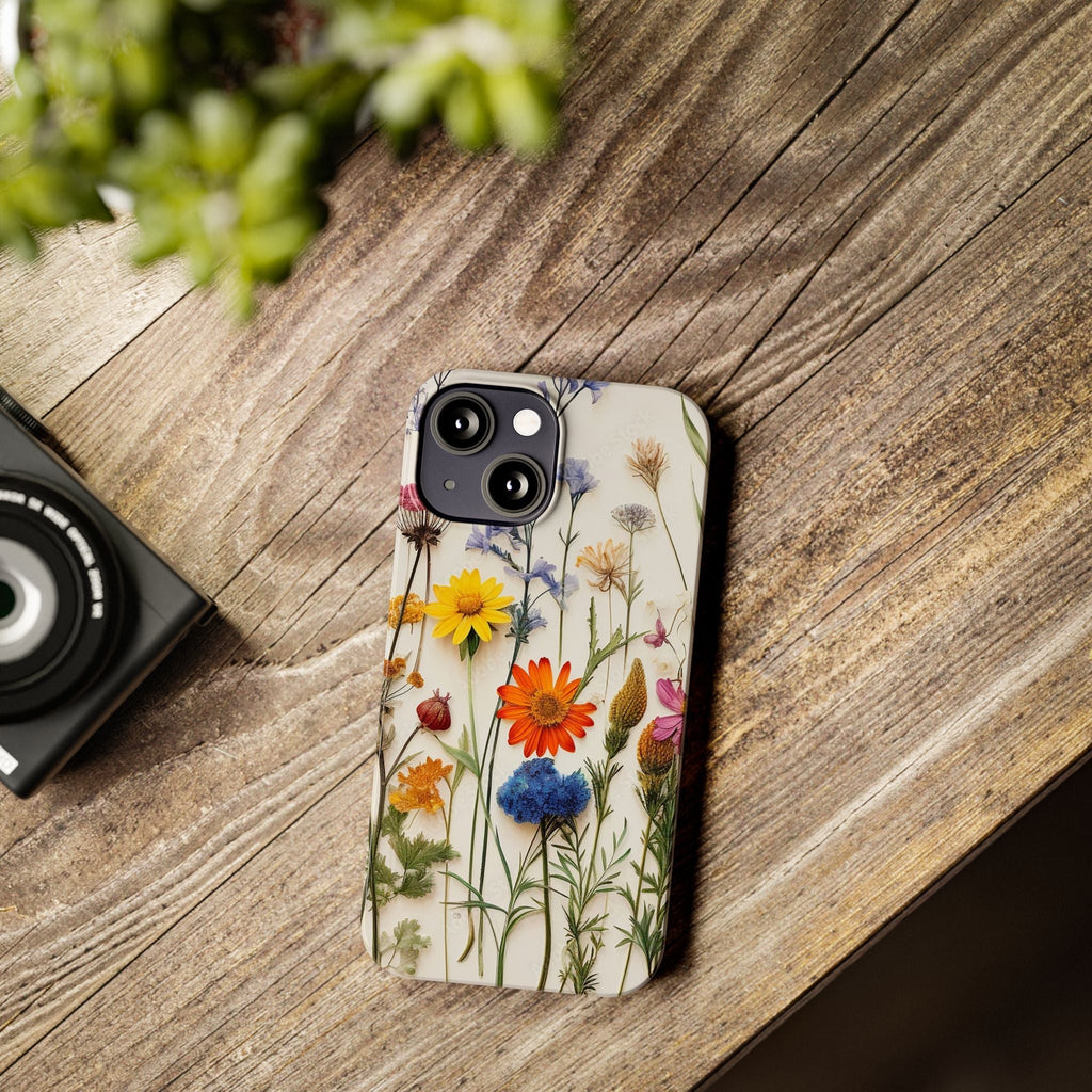 Floral Phone Cases, Pressed Flowers Design, iPhone 17 Case, Botanical Phone Accessories
