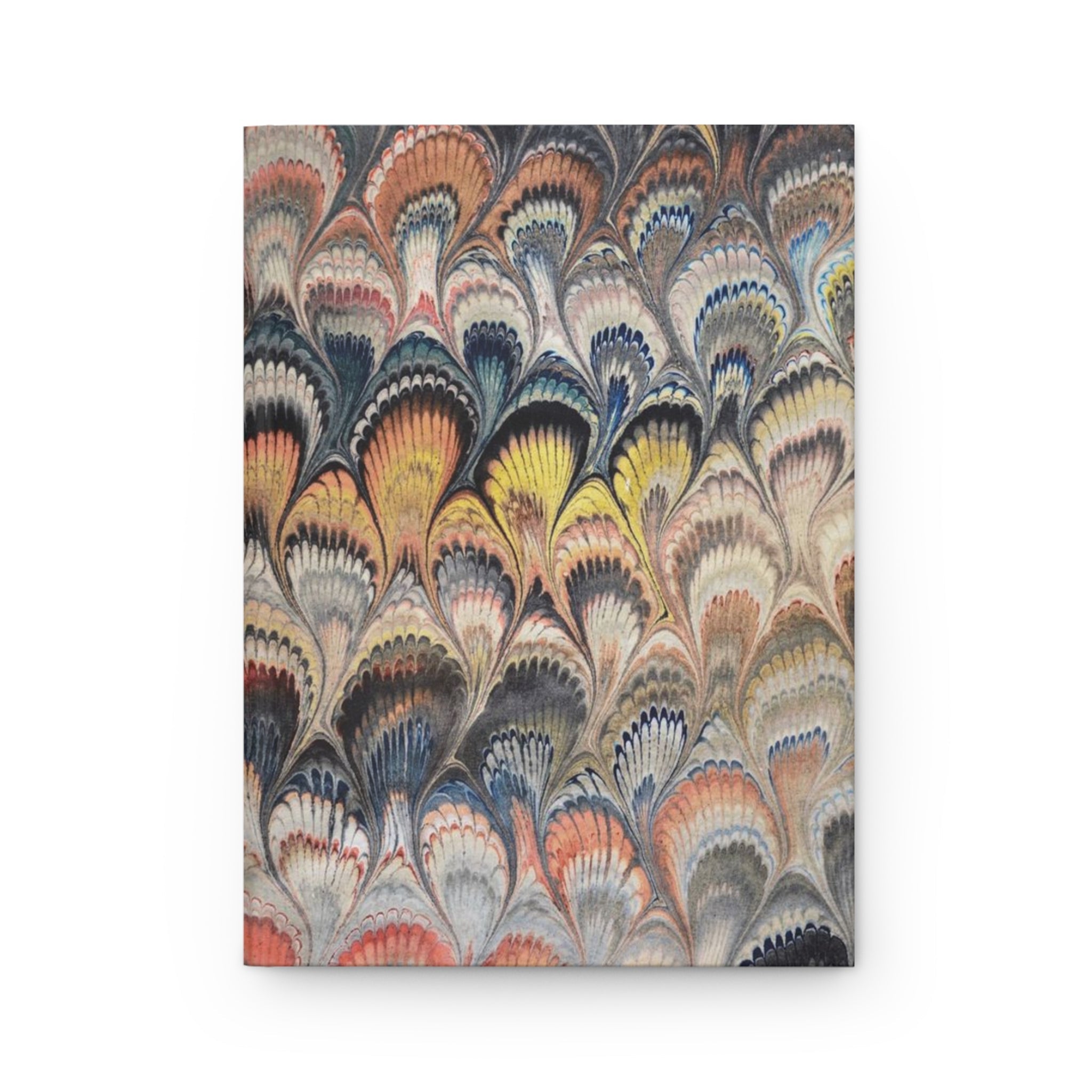 Multi-Color Vintage Italian Marble Hardcover Journal Matte, Hand-Painted Design, Artistic Notebook, Writing Diary, Lined - Unique Gift