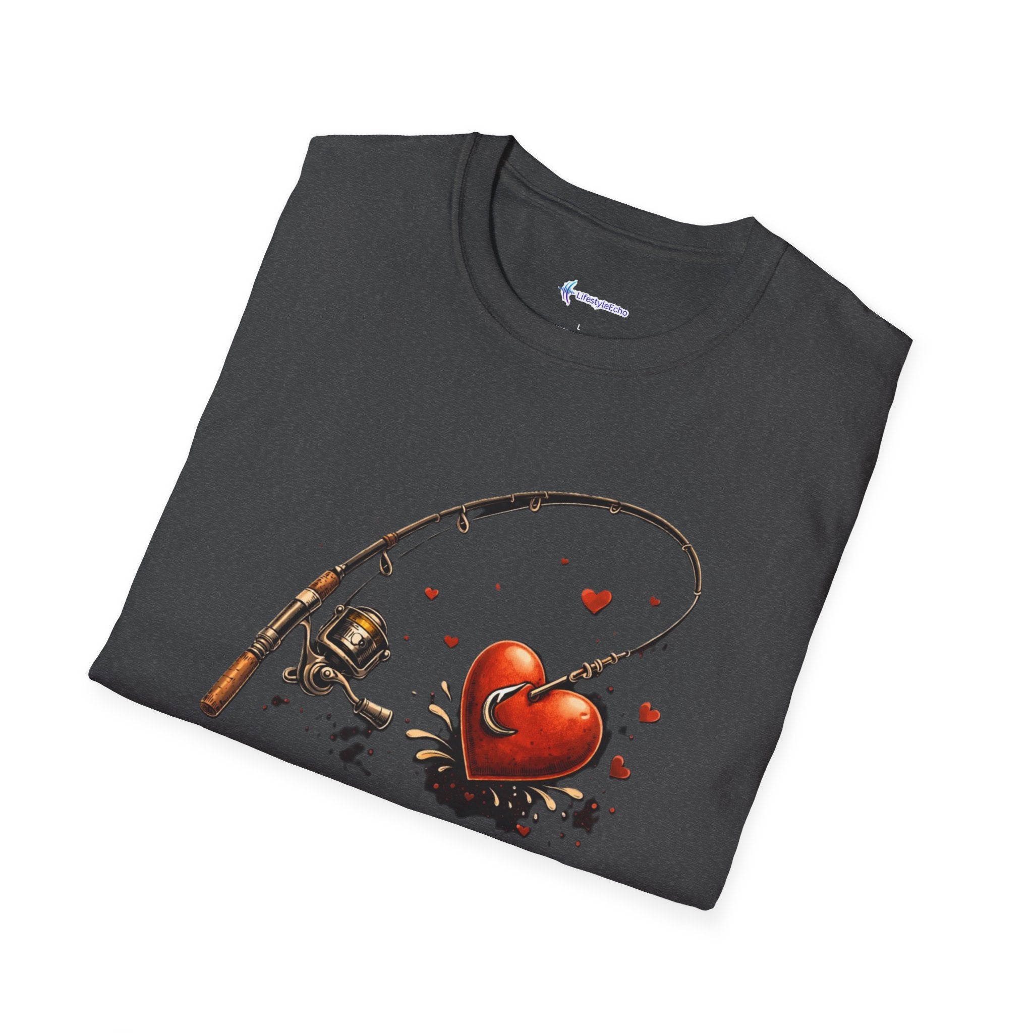 Caught Feelings Fishing Valentine T-Shirt